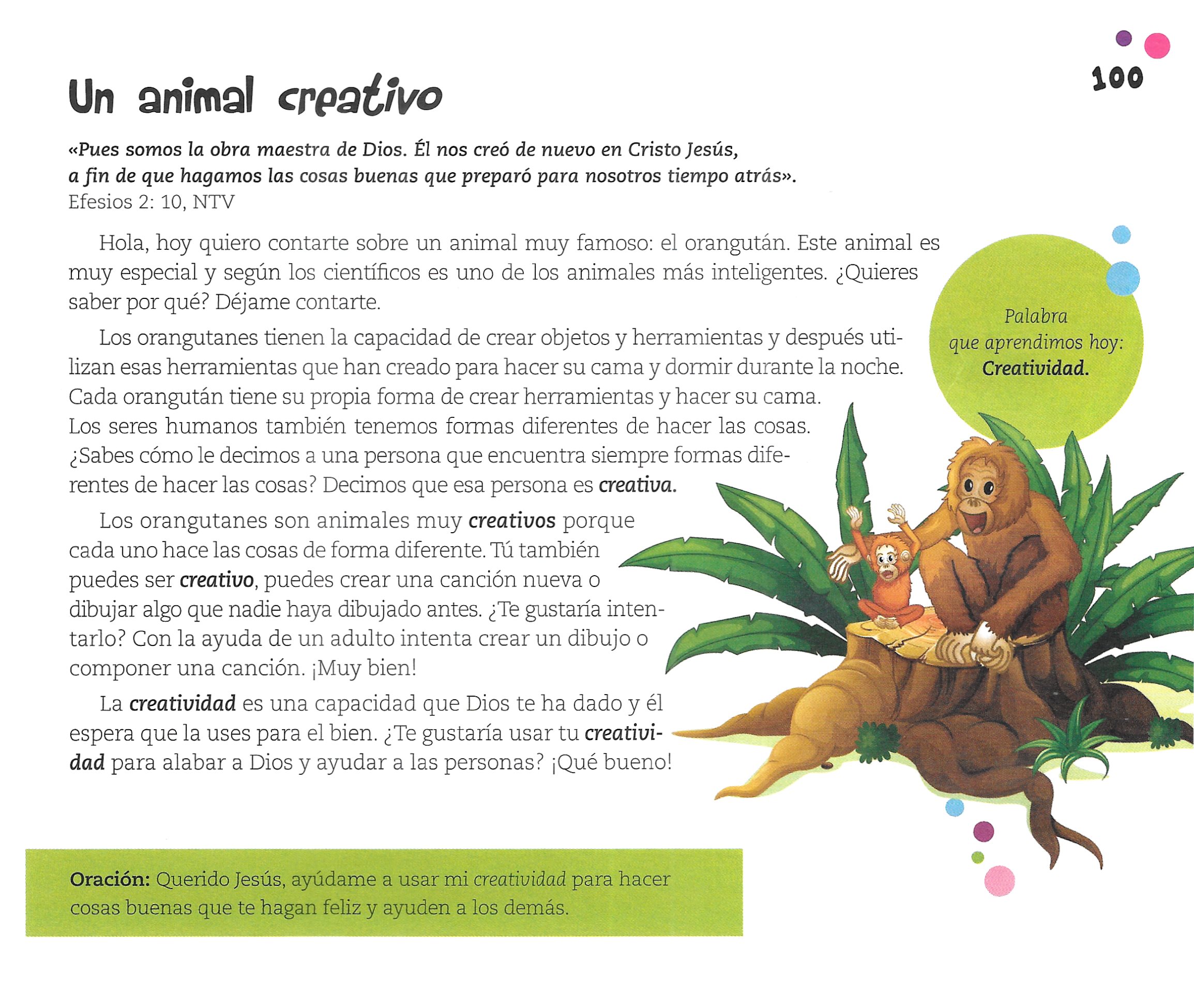 Página ilustrada del devocional