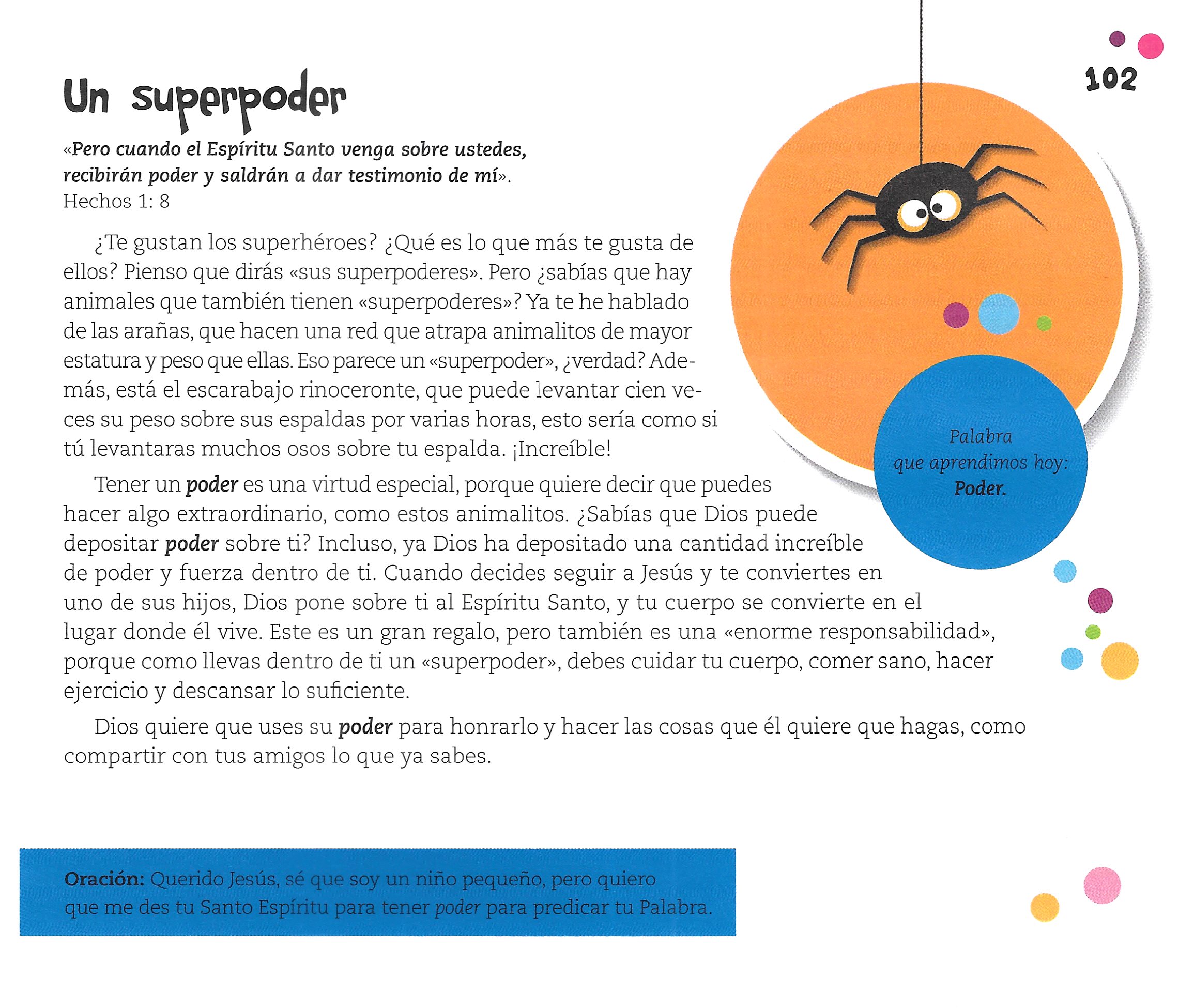 Página ilustrada del devocional