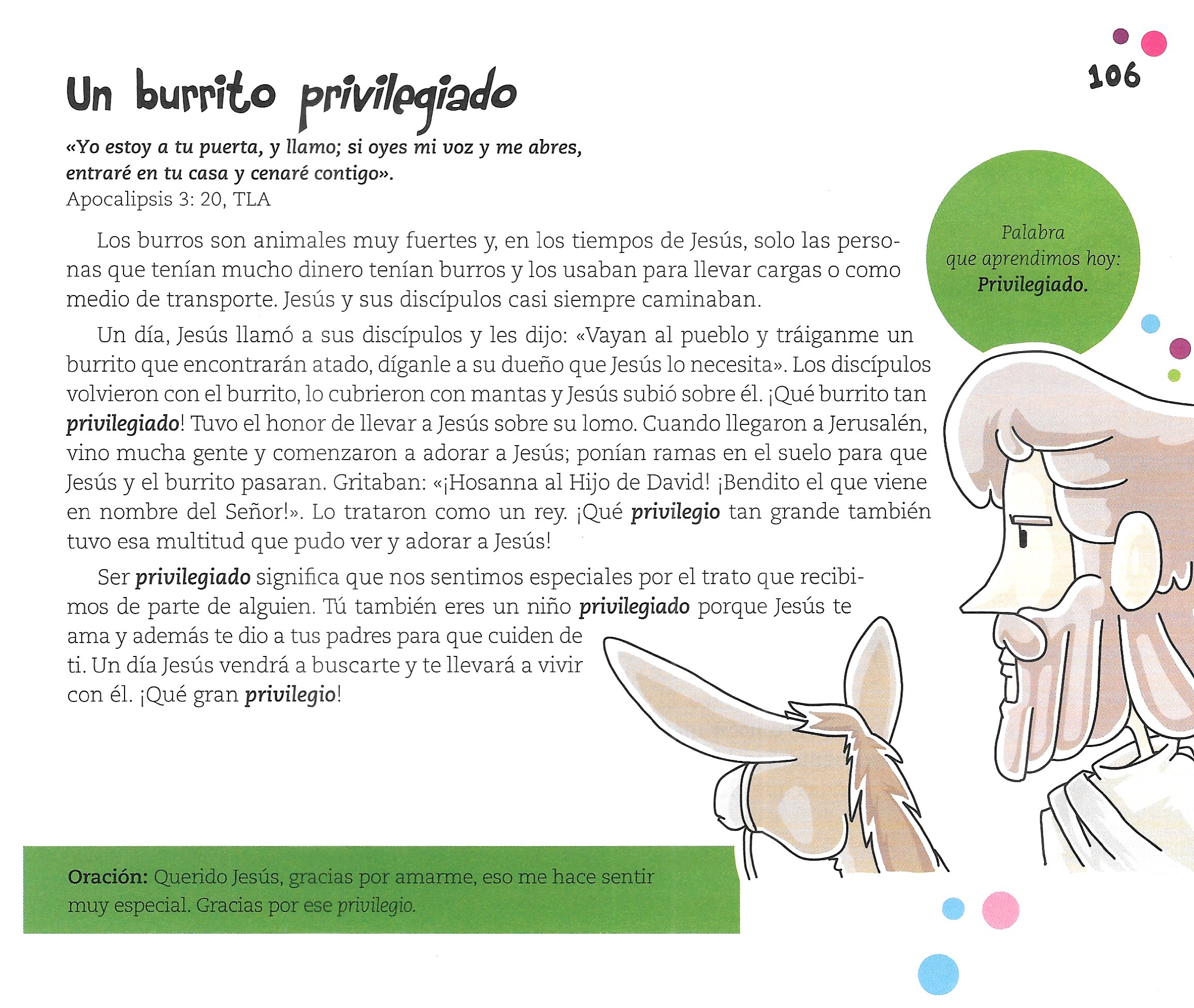 Página ilustrada del devocional