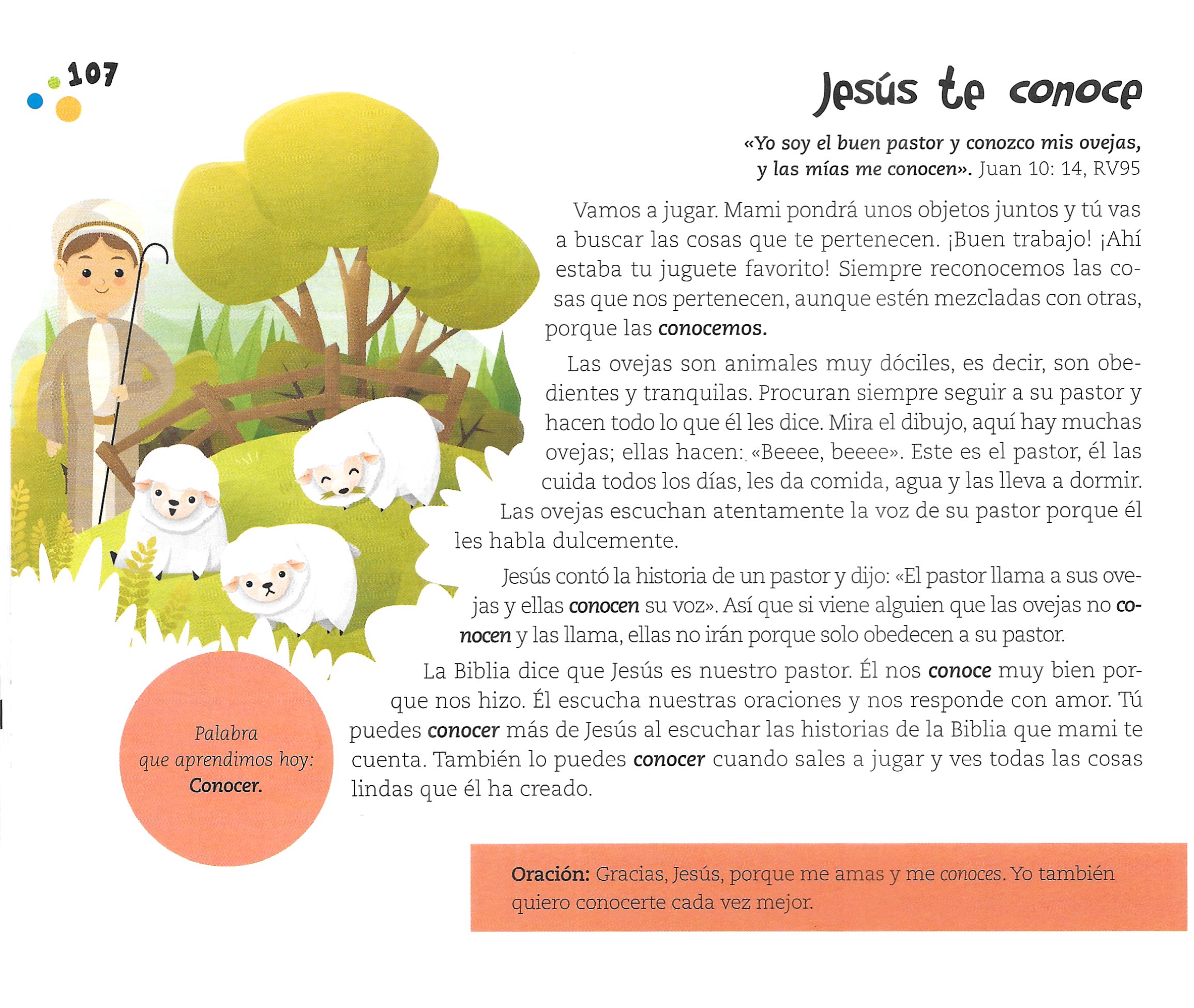 Página ilustrada del devocional