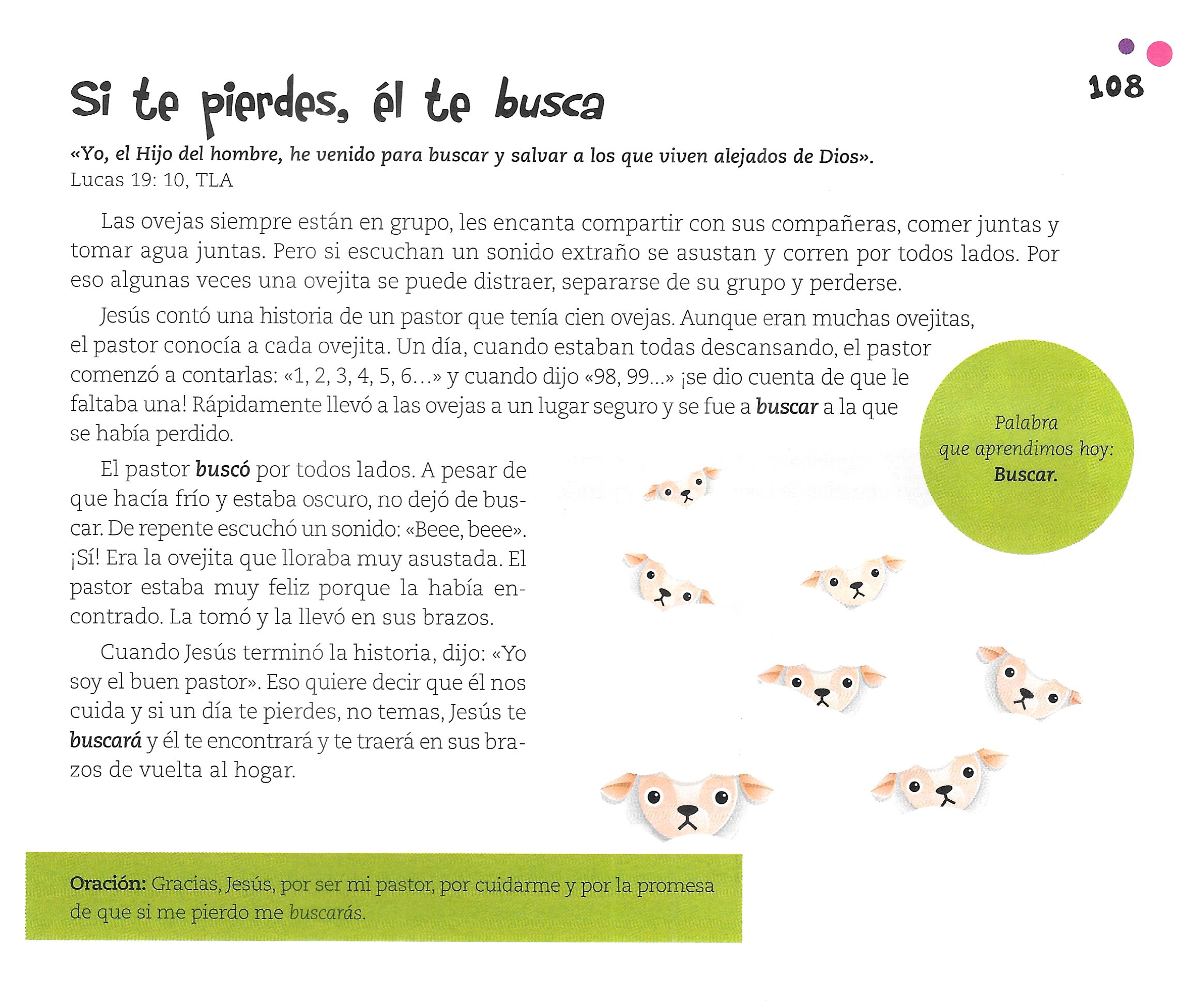 Página ilustrada del devocional
