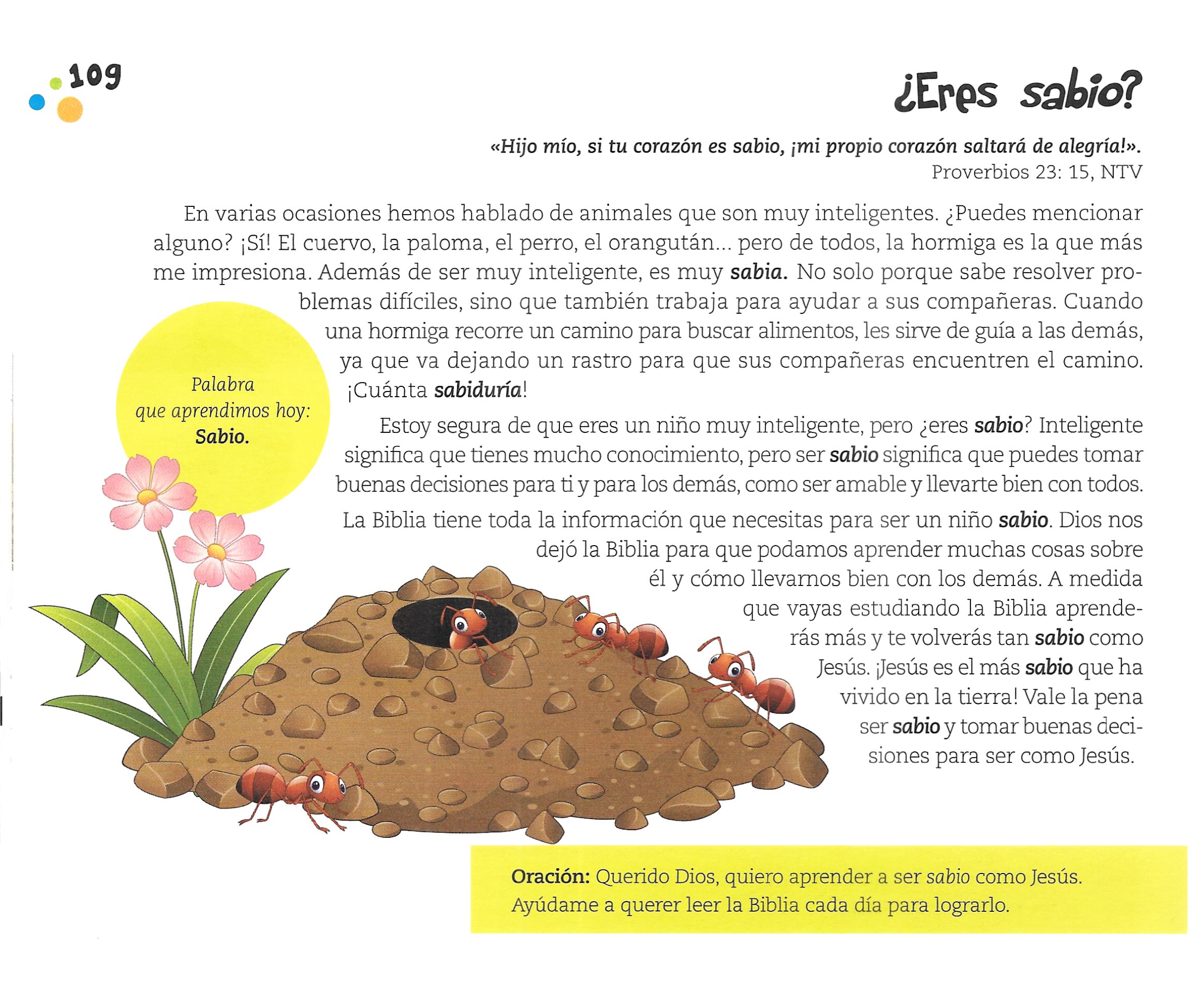 Página ilustrada del devocional