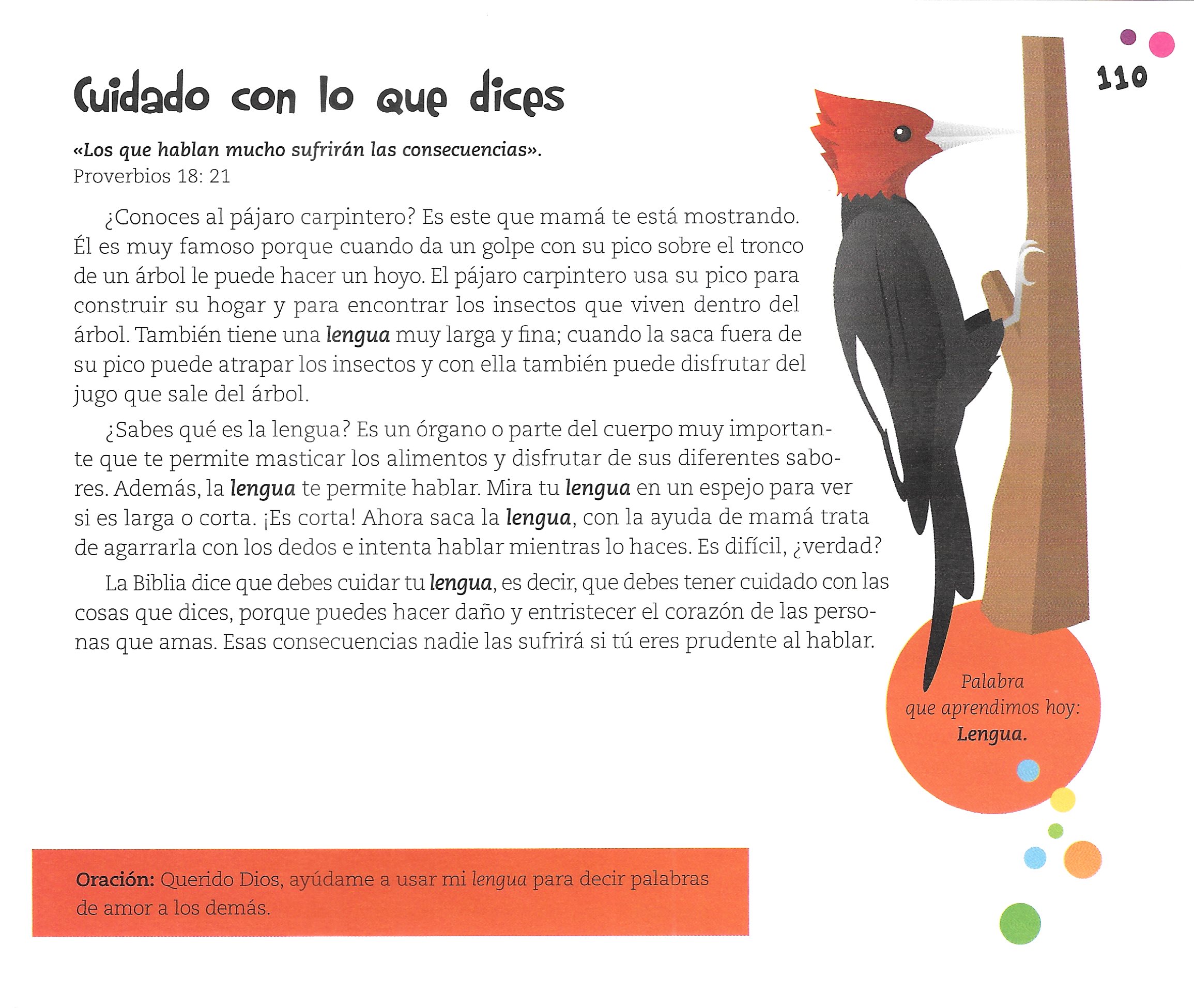 Página ilustrada del devocional
