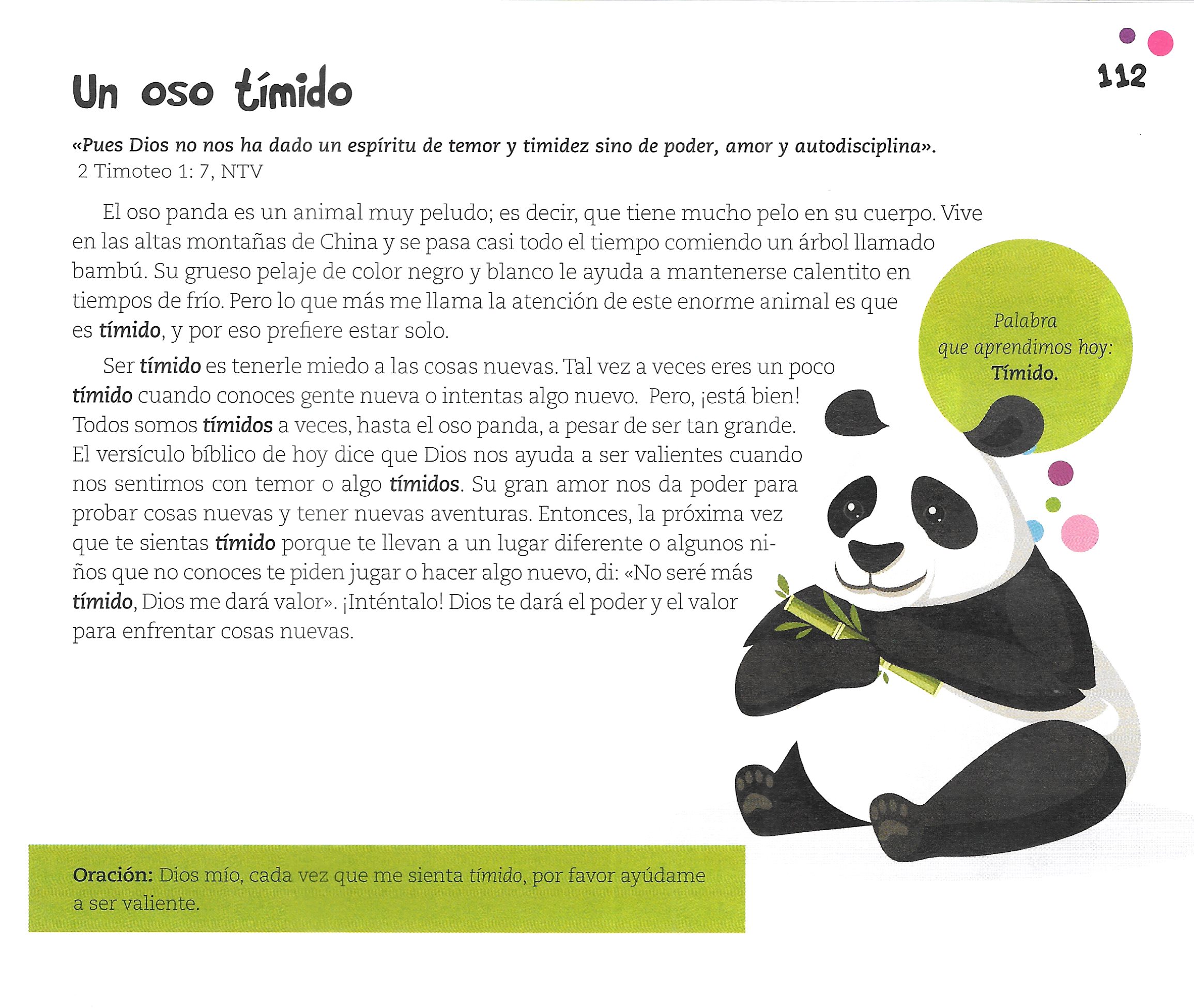 Página ilustrada del devocional
