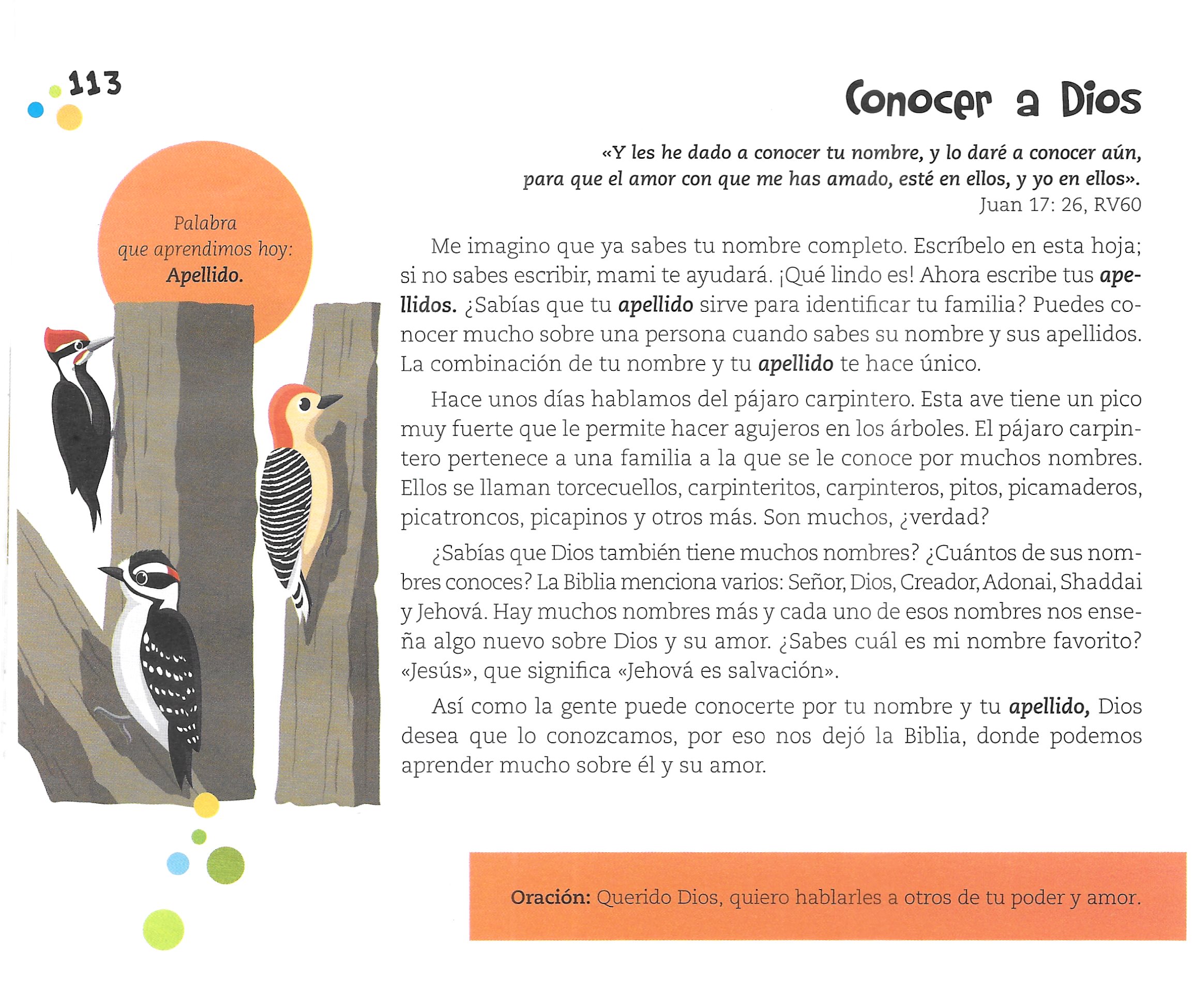 Página ilustrada del devocional