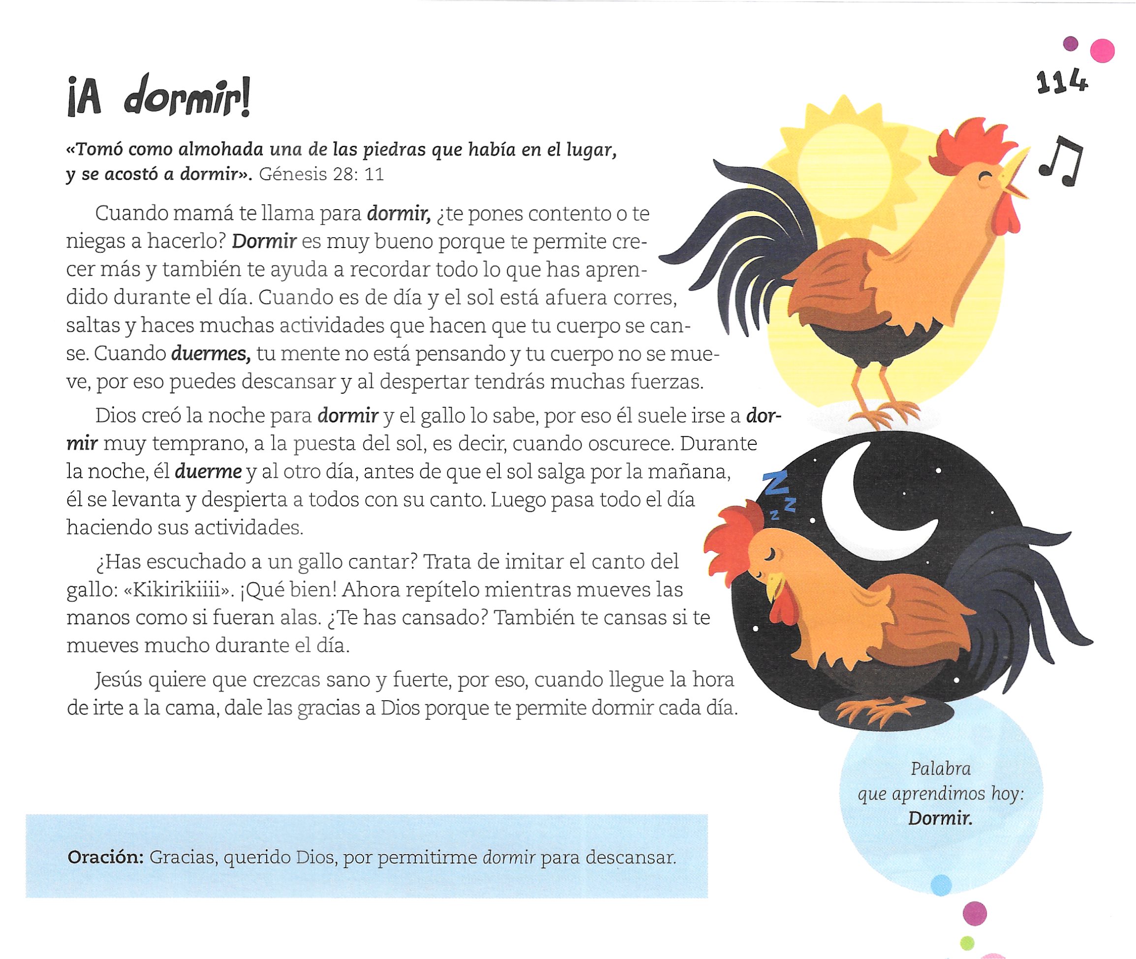 Página ilustrada del devocional