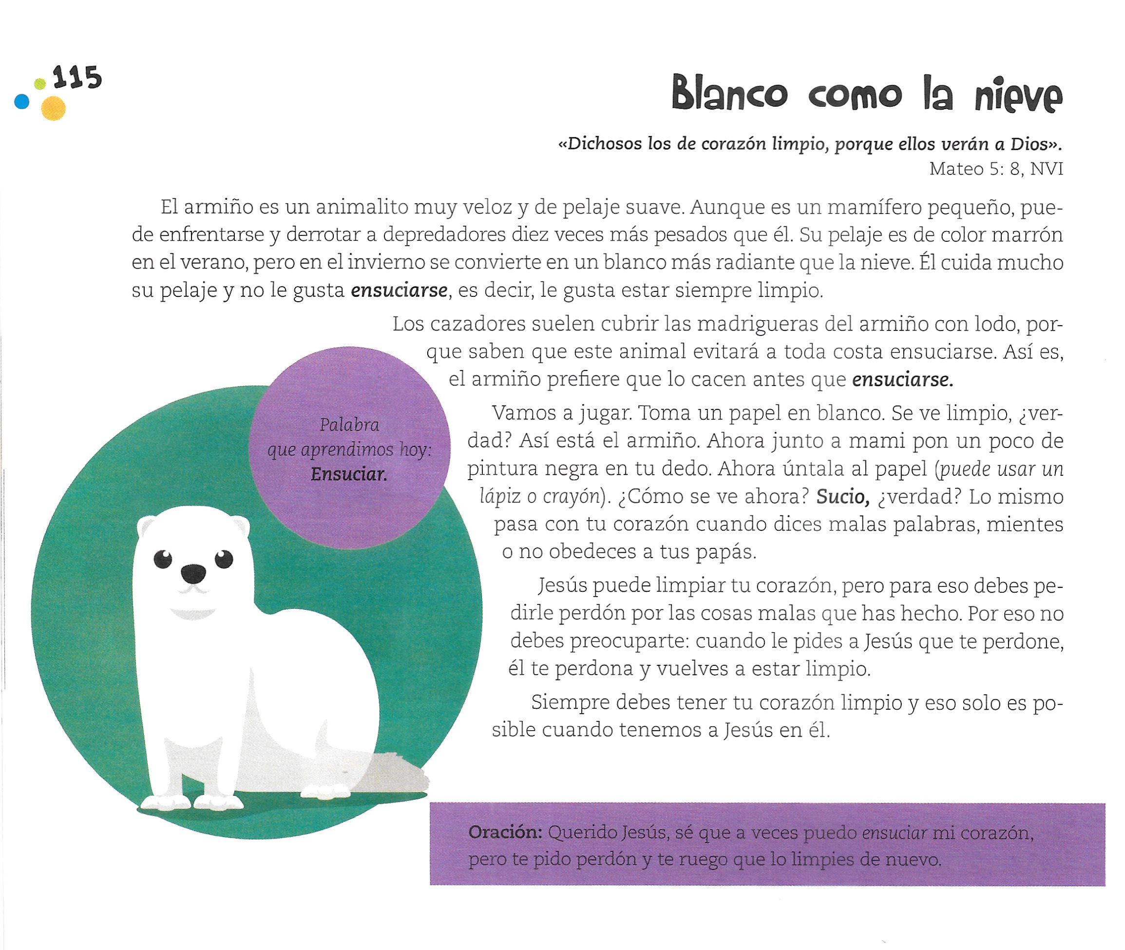 Página ilustrada del devocional