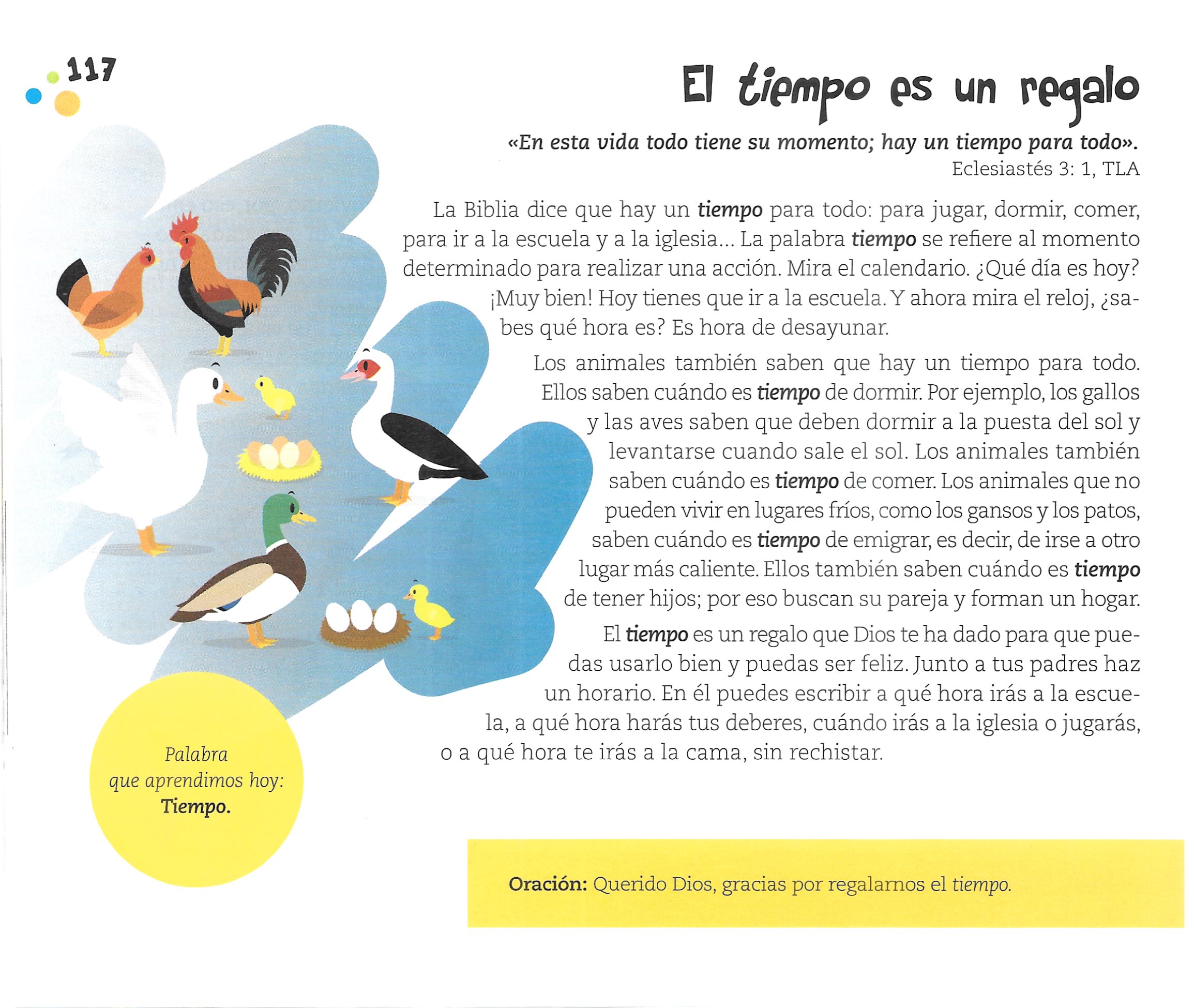 Página ilustrada del devocional