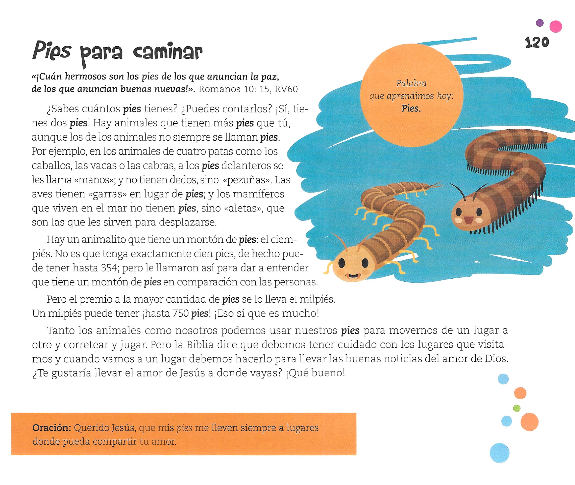 Página ilustrada del devocional