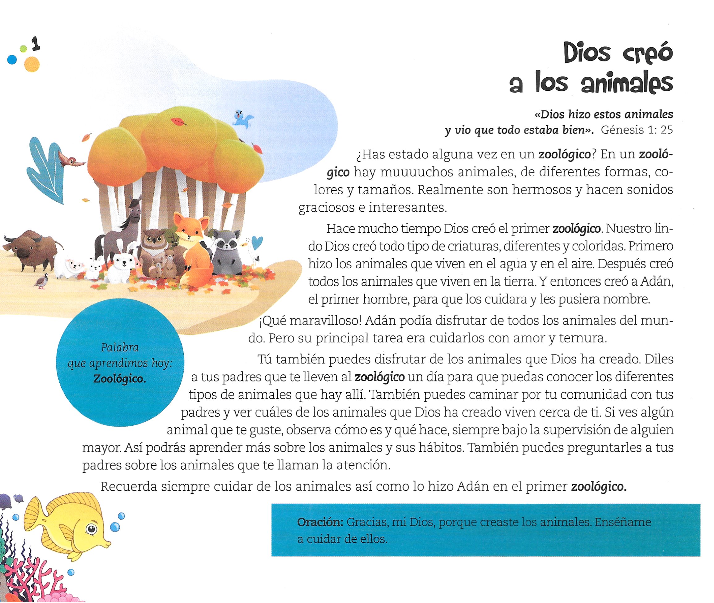 Página ilustrada del devocional