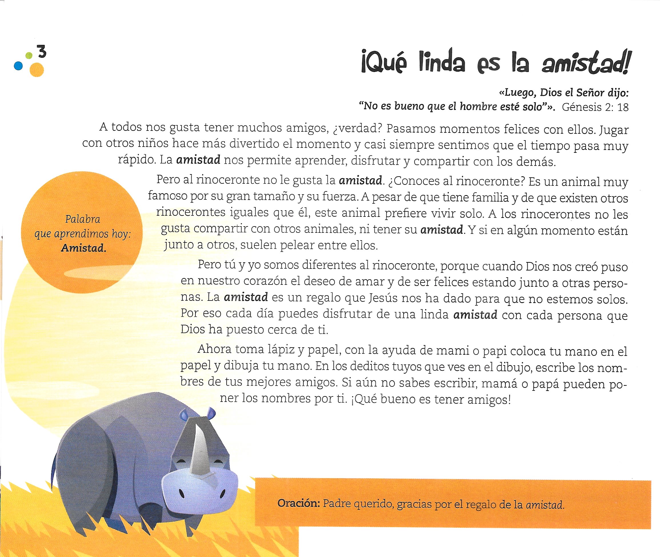 Página ilustrada del devocional