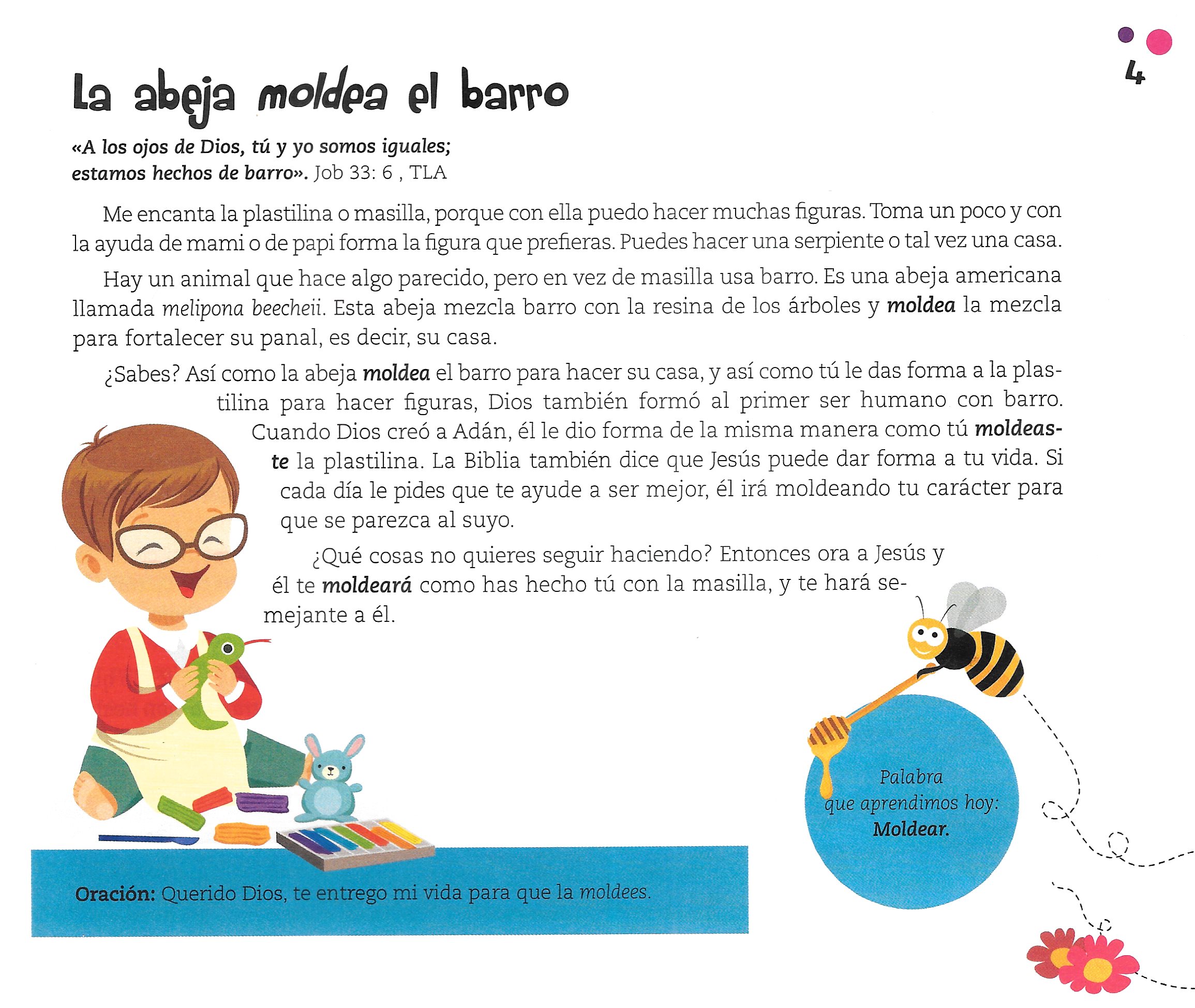 Página ilustrada del devocional