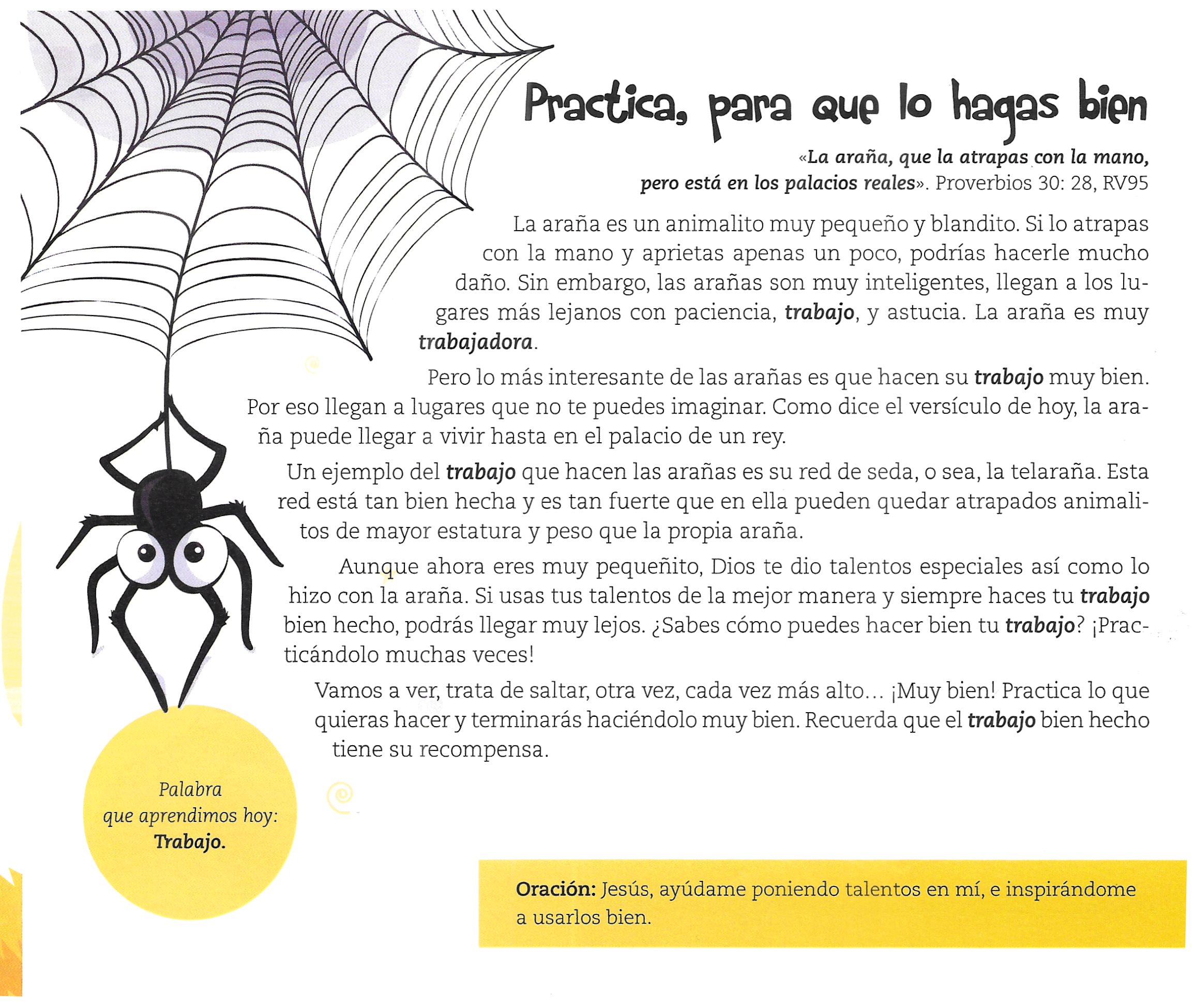 Página ilustrada del devocional