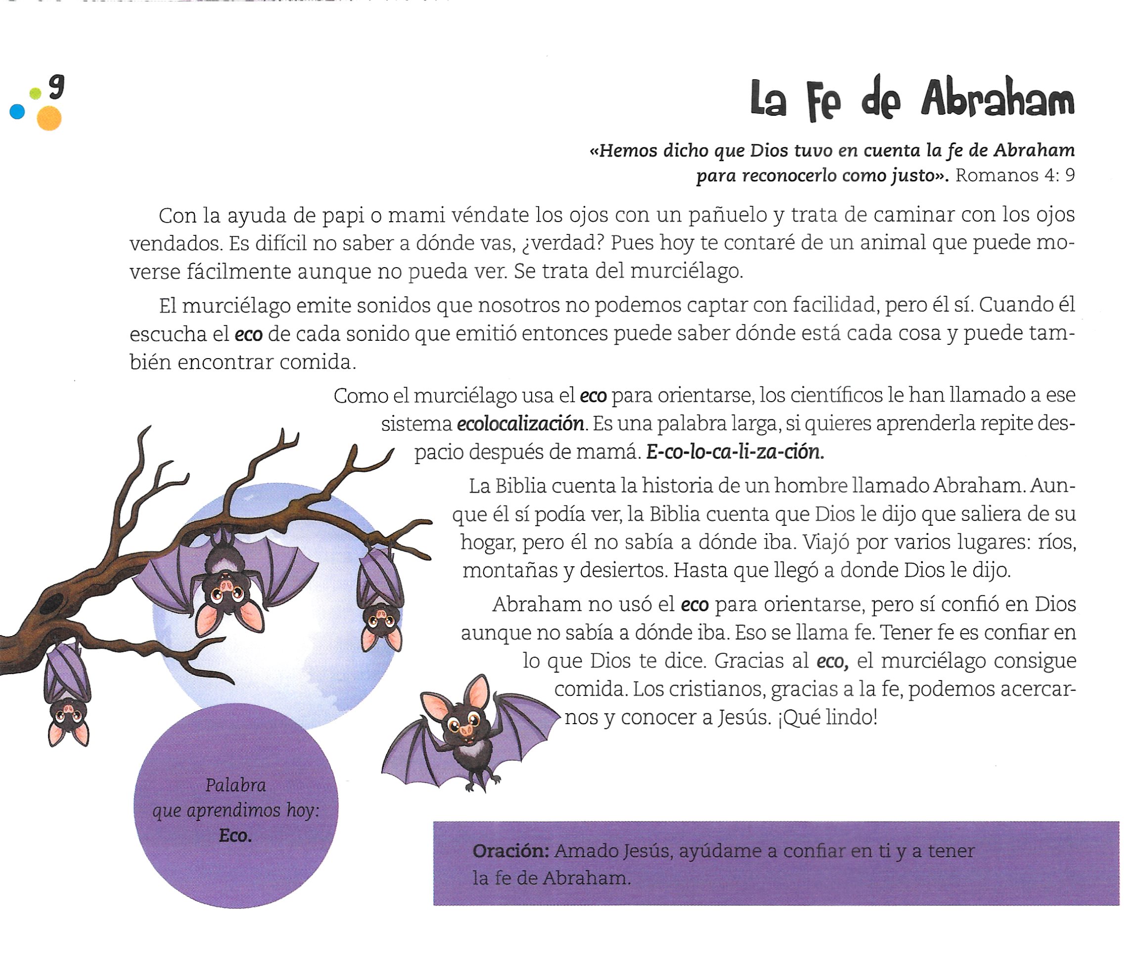 Página ilustrada del devocional
