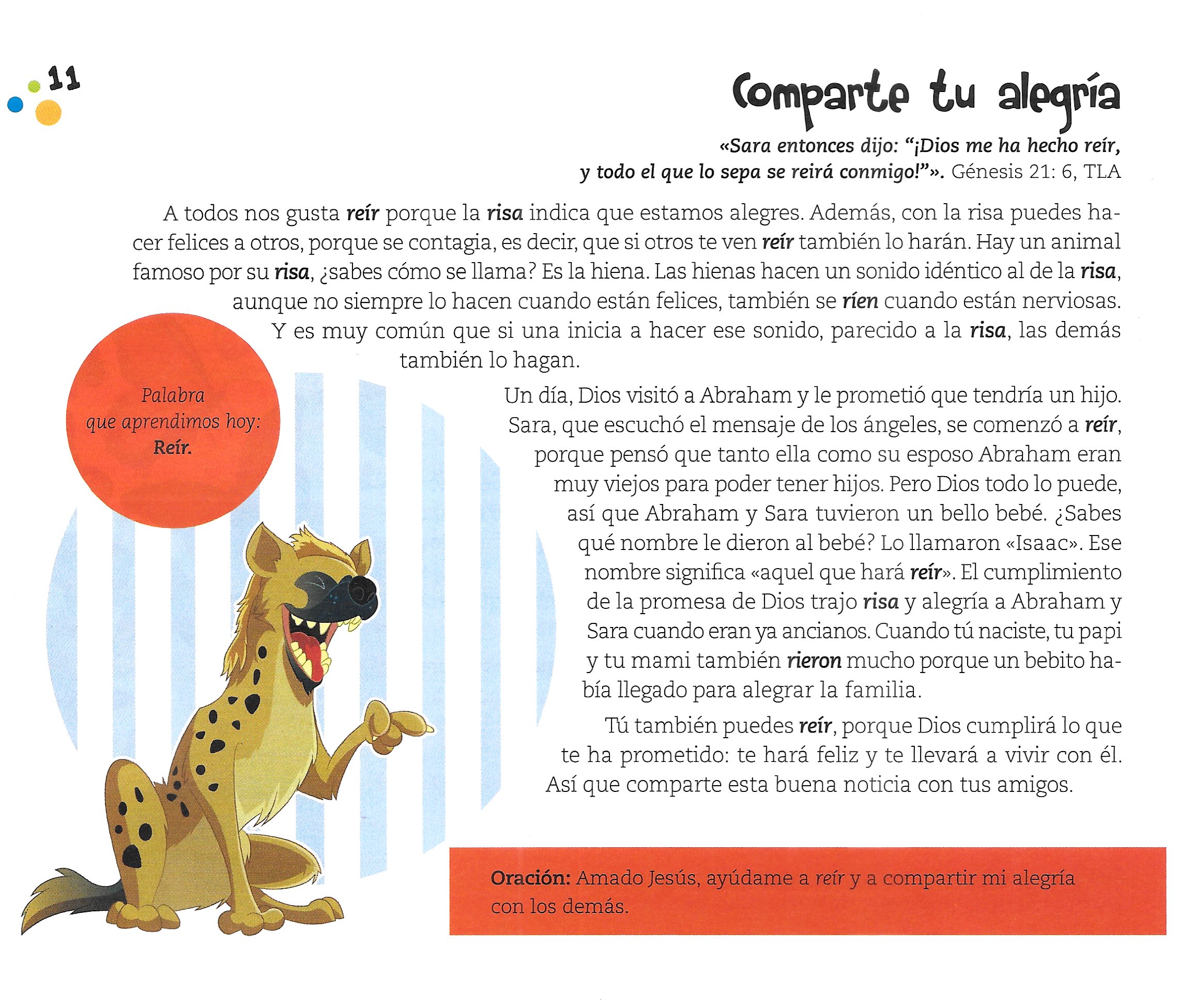 Página ilustrada del devocional
