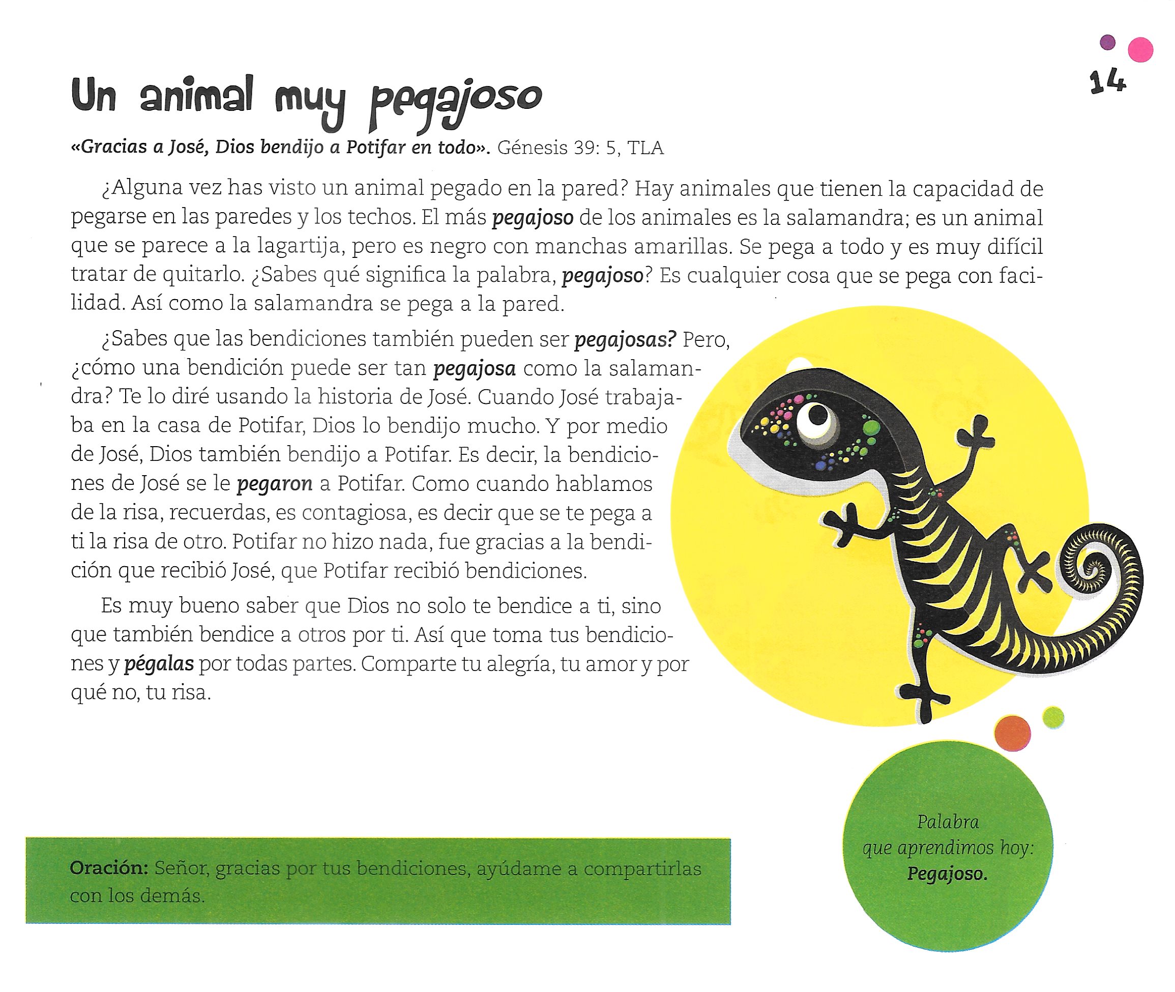 Página ilustrada del devocional