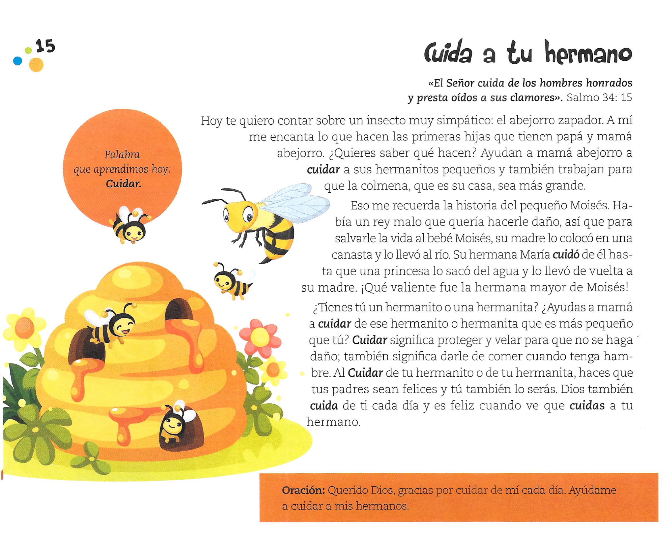 Página ilustrada del devocional