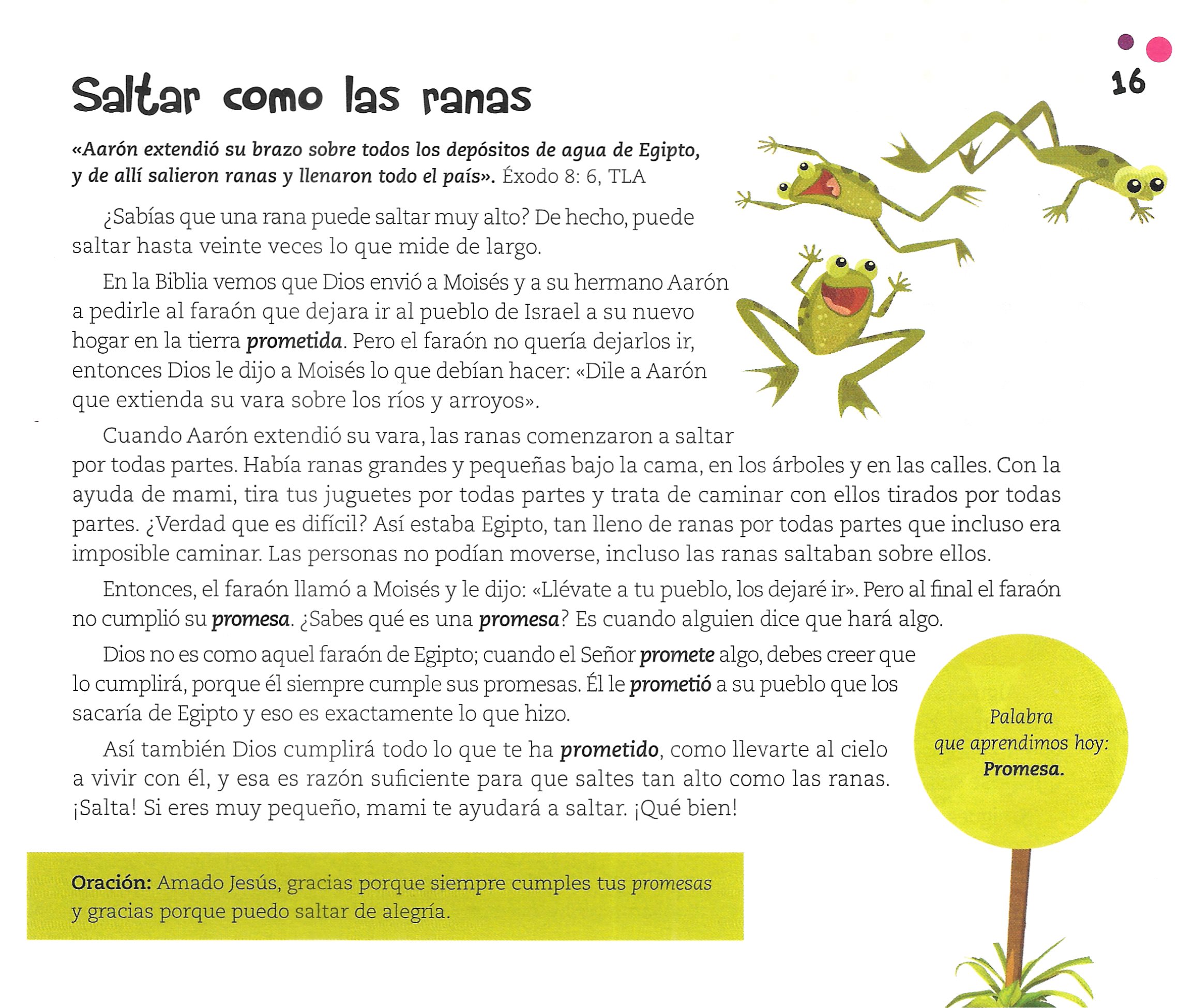 Página ilustrada del devocional