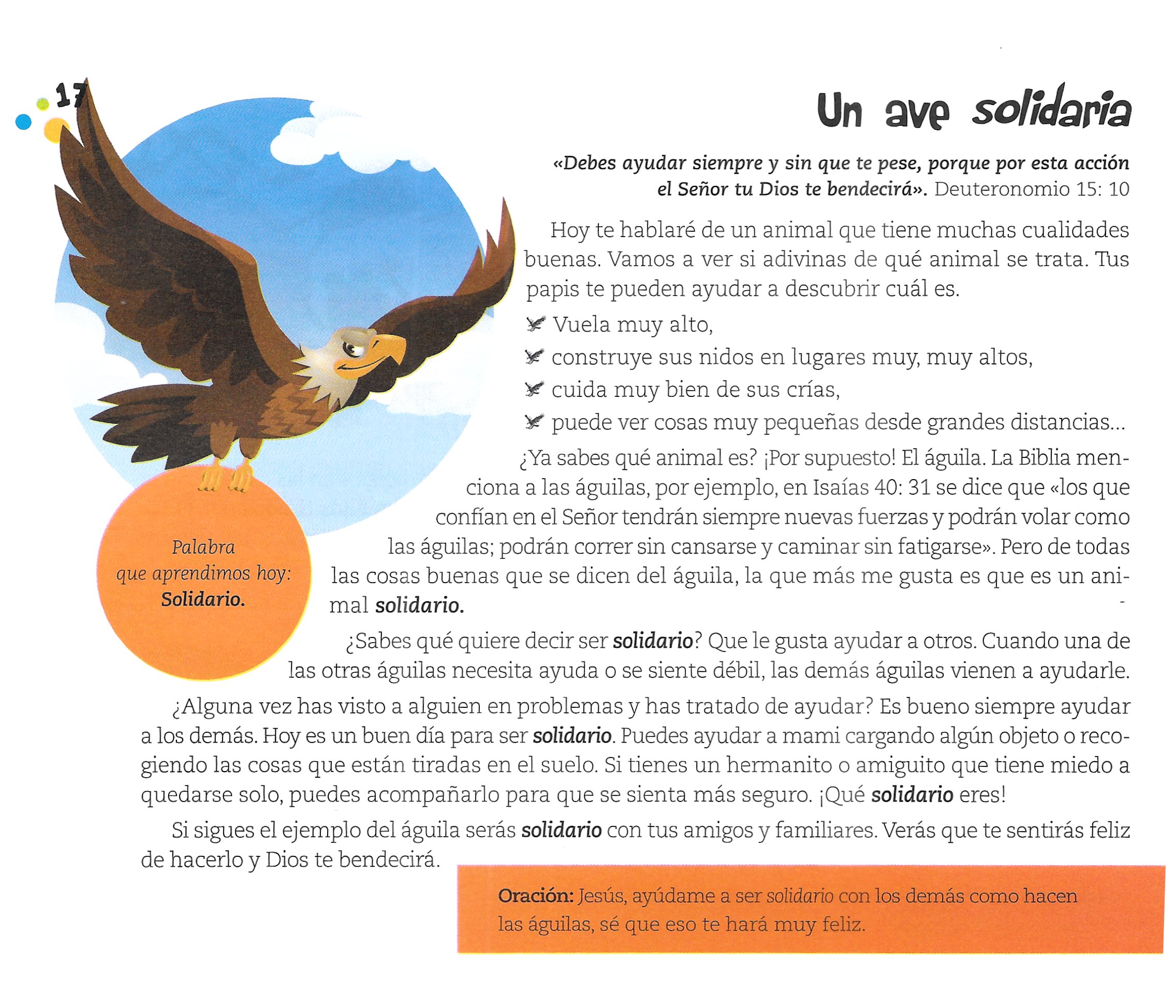 Página ilustrada del devocional