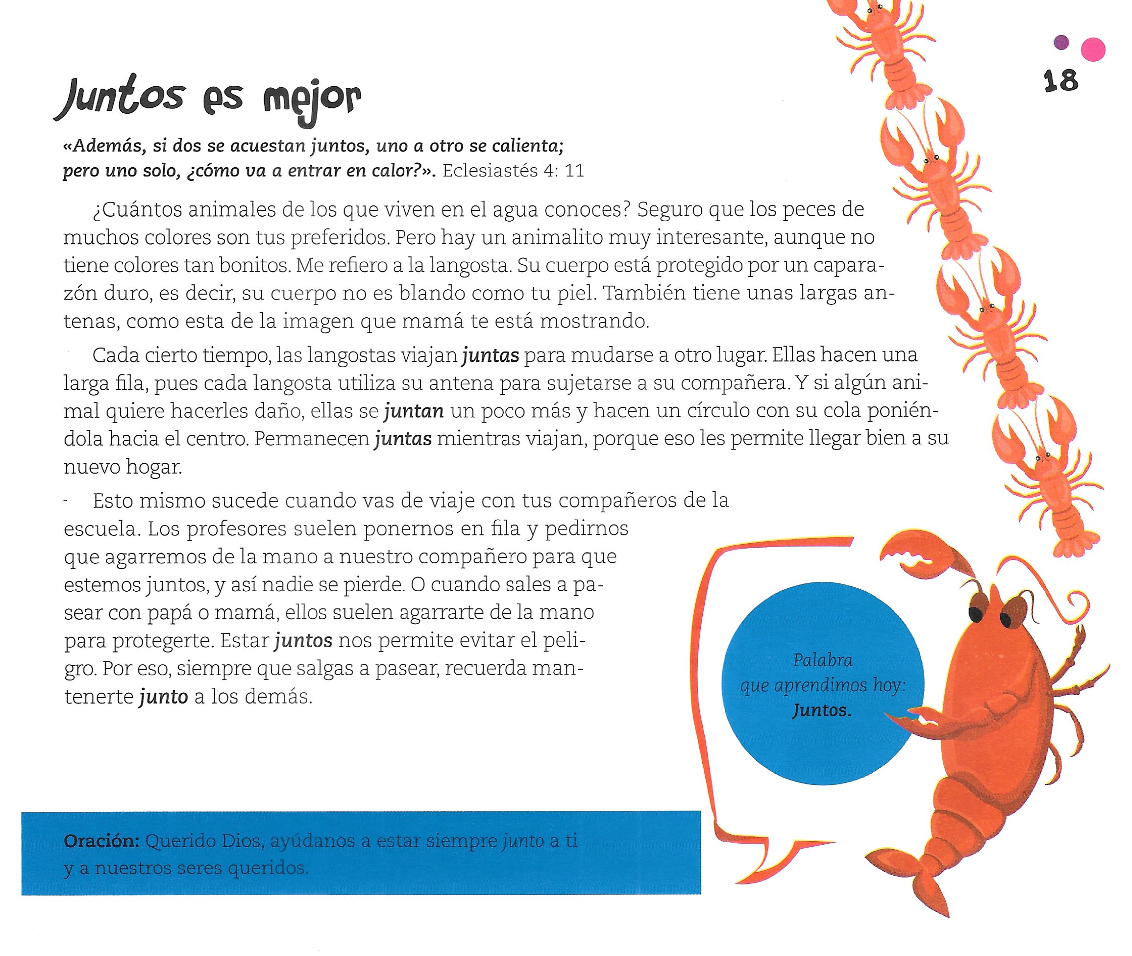 Página ilustrada del devocional