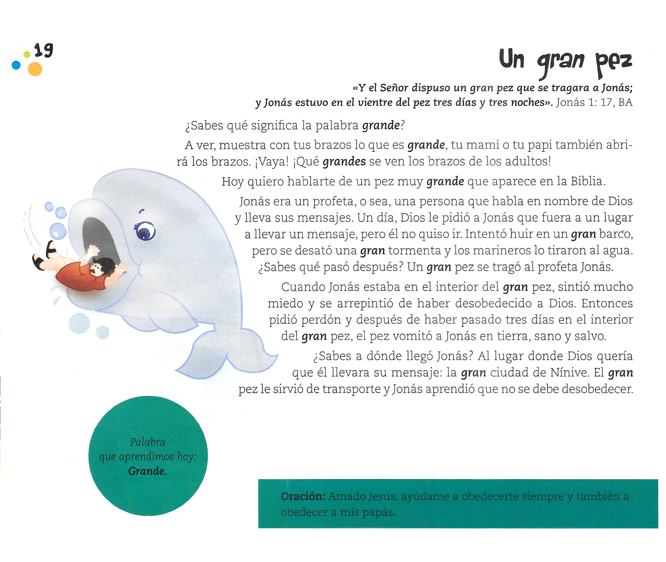 Página ilustrada del devocional