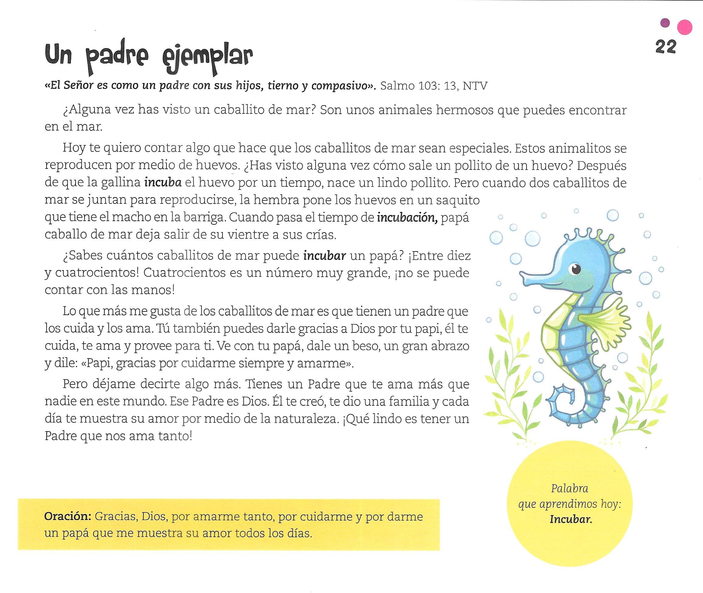Página ilustrada del devocional