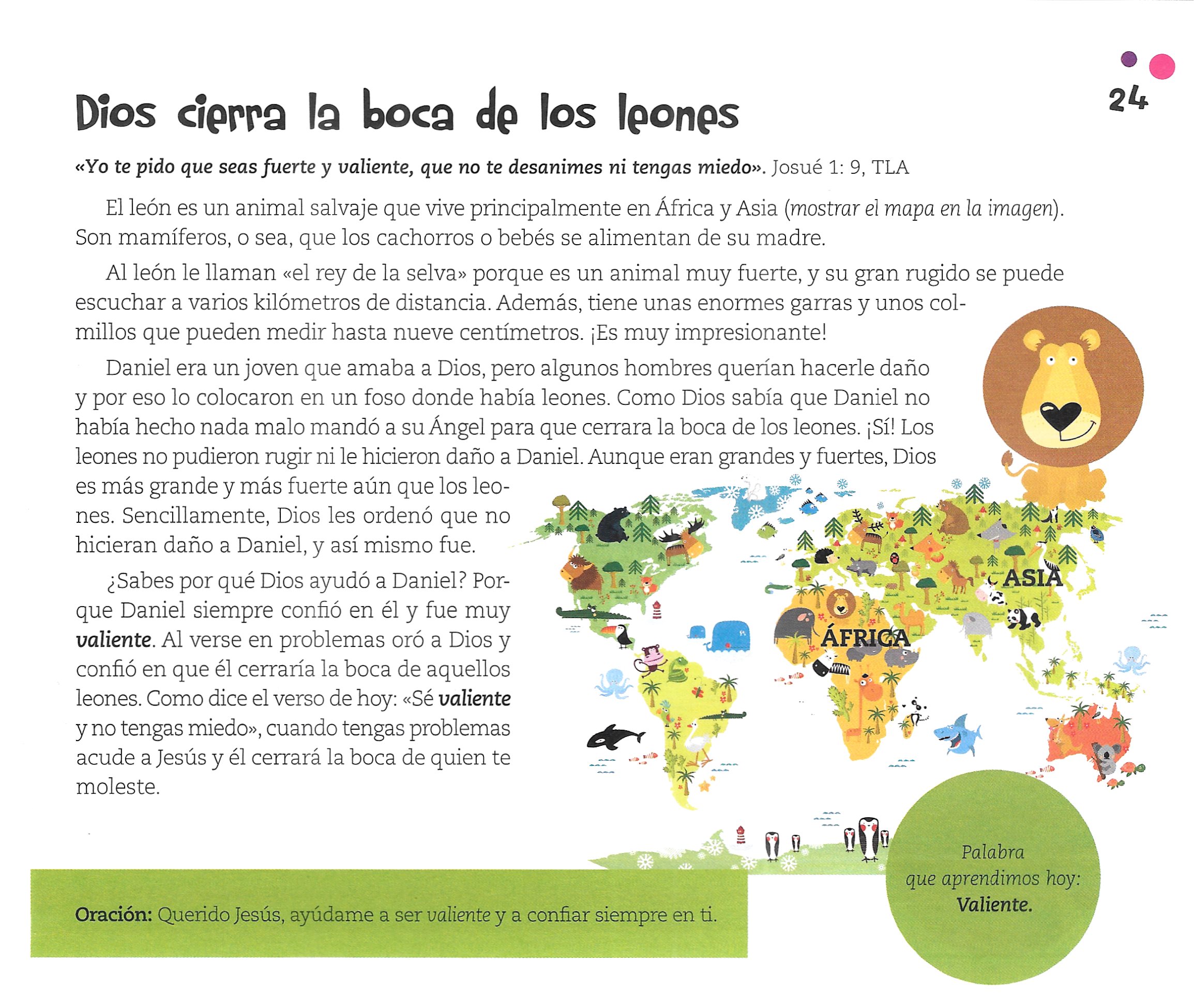 Página ilustrada del devocional