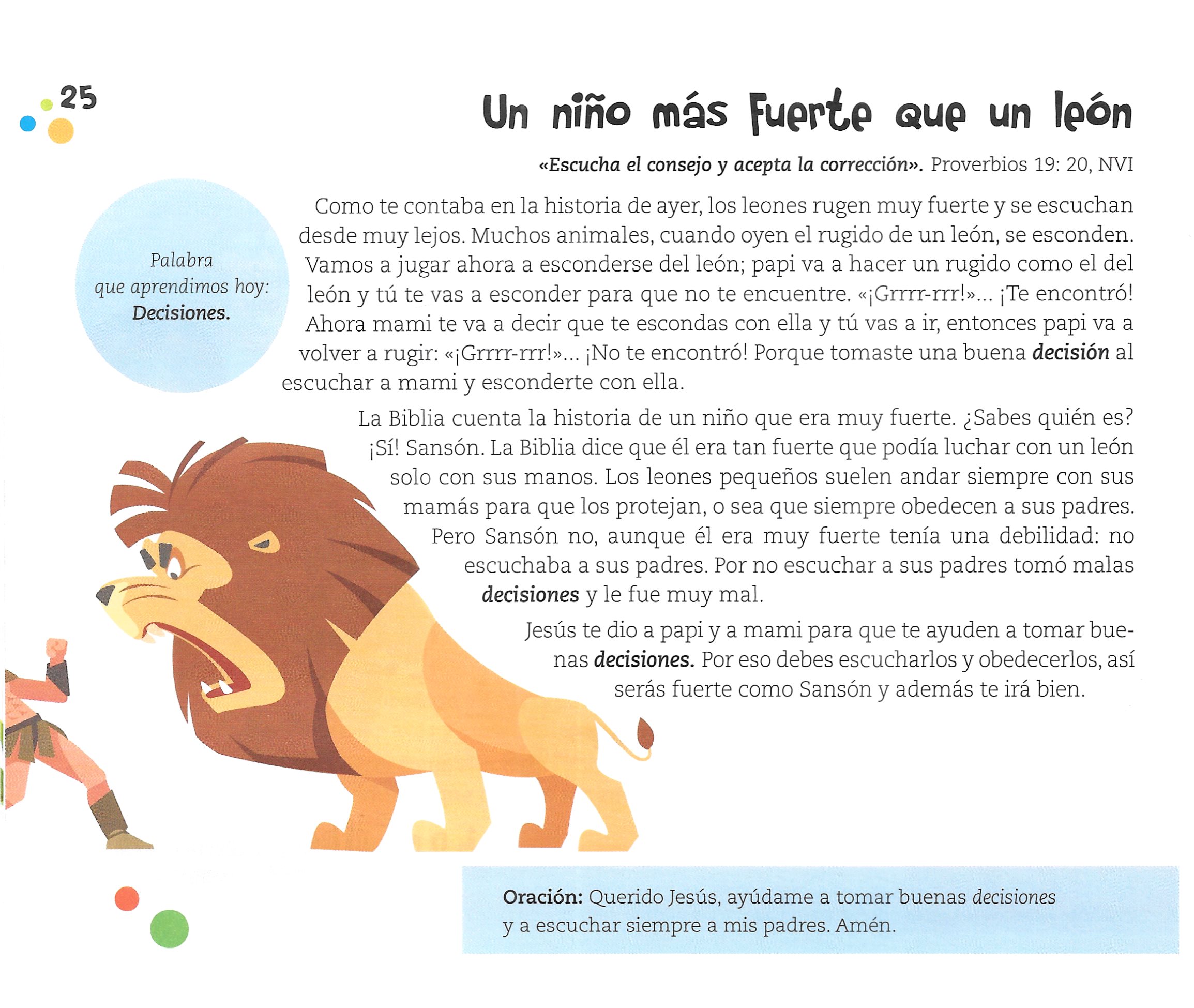 Página ilustrada del devocional