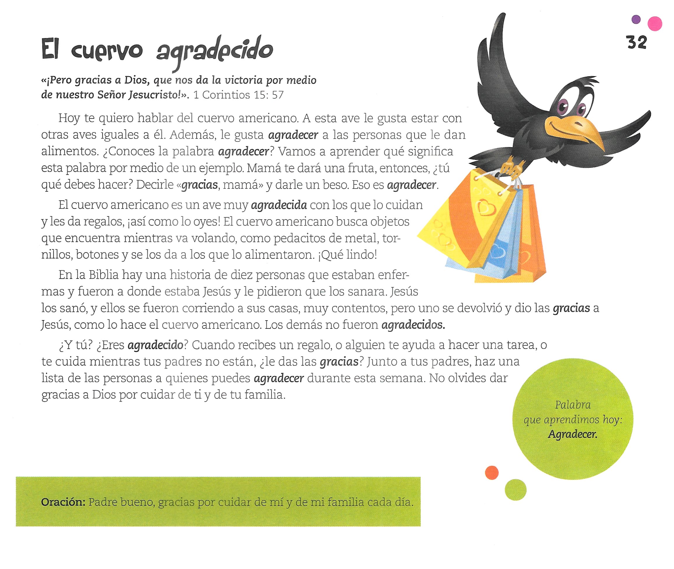Página ilustrada del devocional