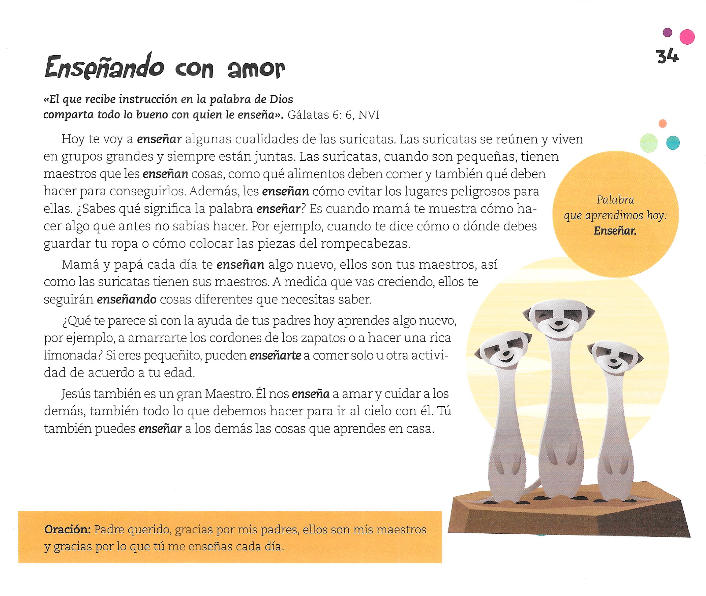 Página ilustrada del devocional