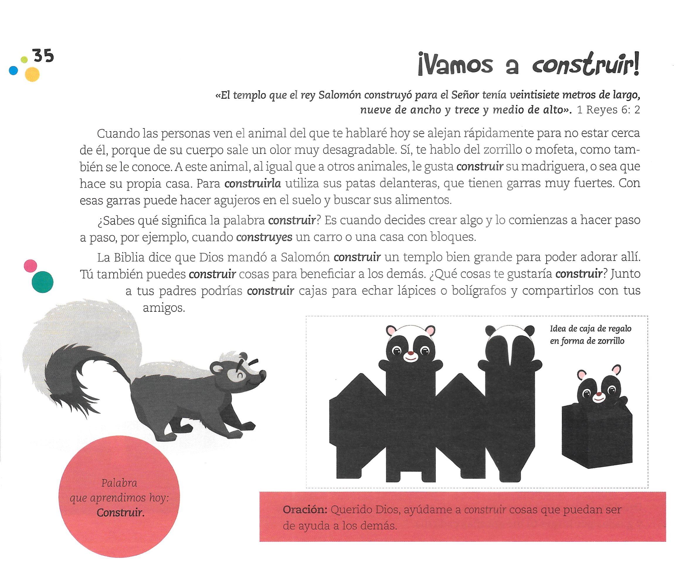 Página ilustrada del devocional