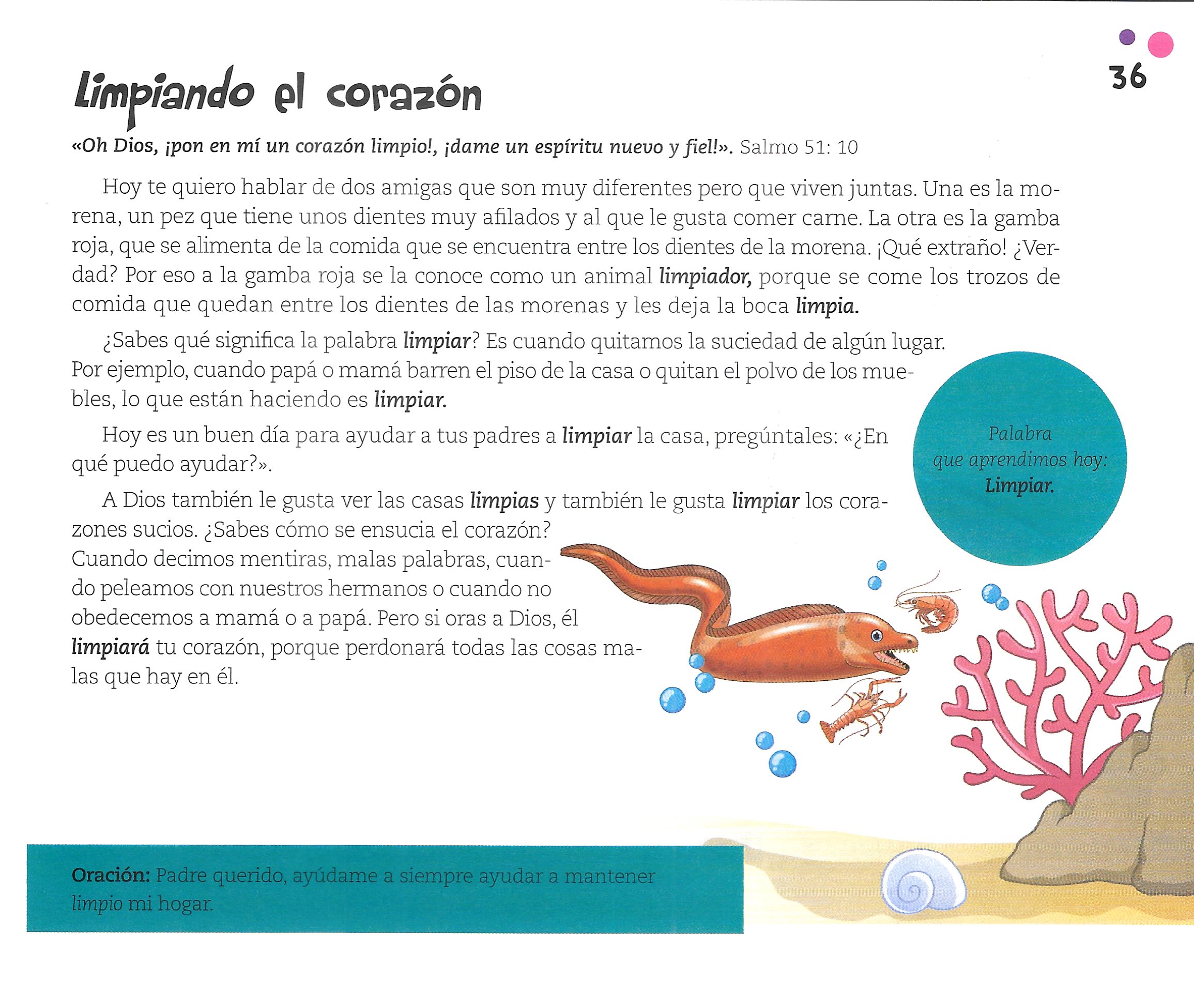 Página ilustrada del devocional