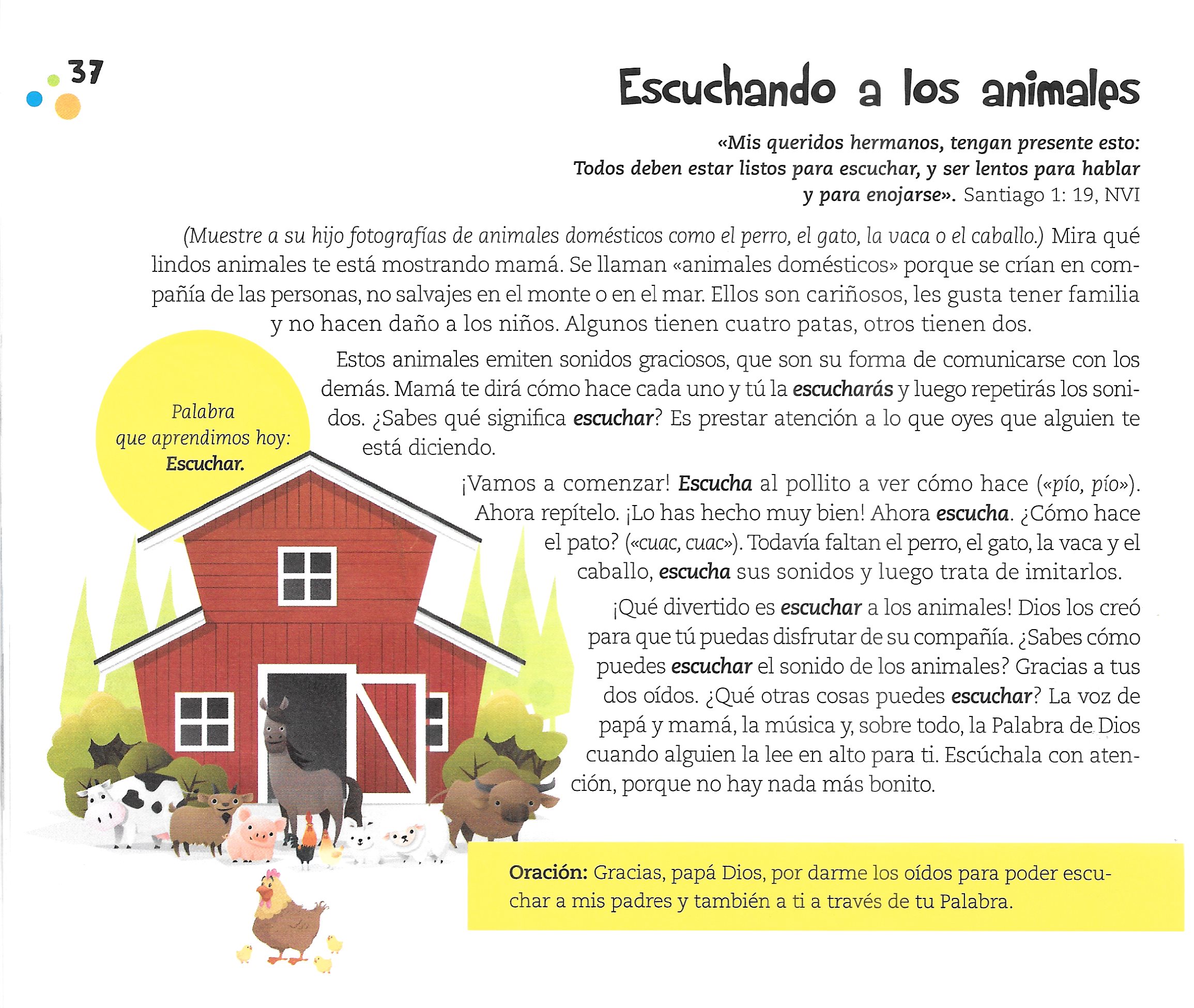 Página ilustrada del devocional