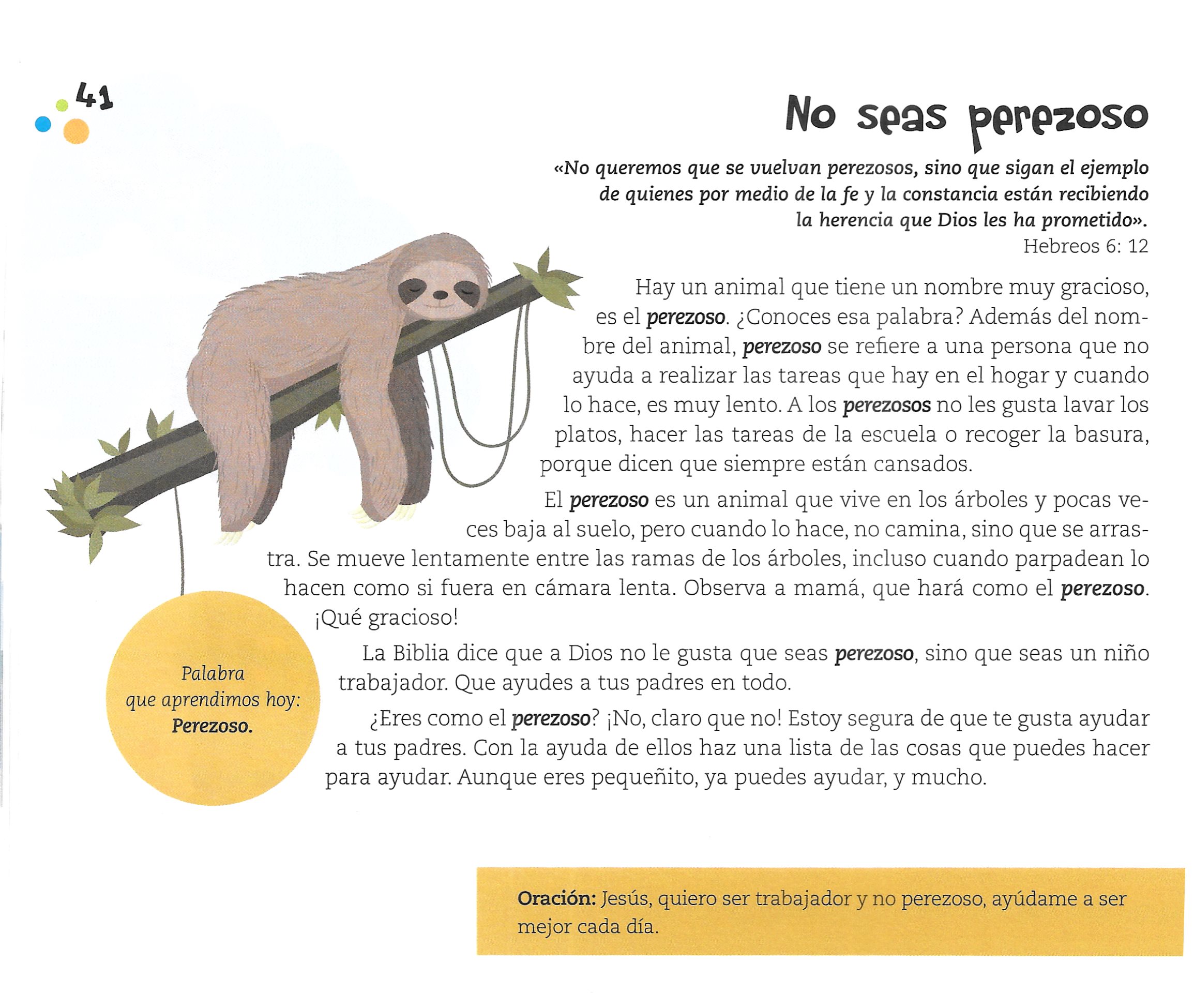 Página ilustrada del devocional