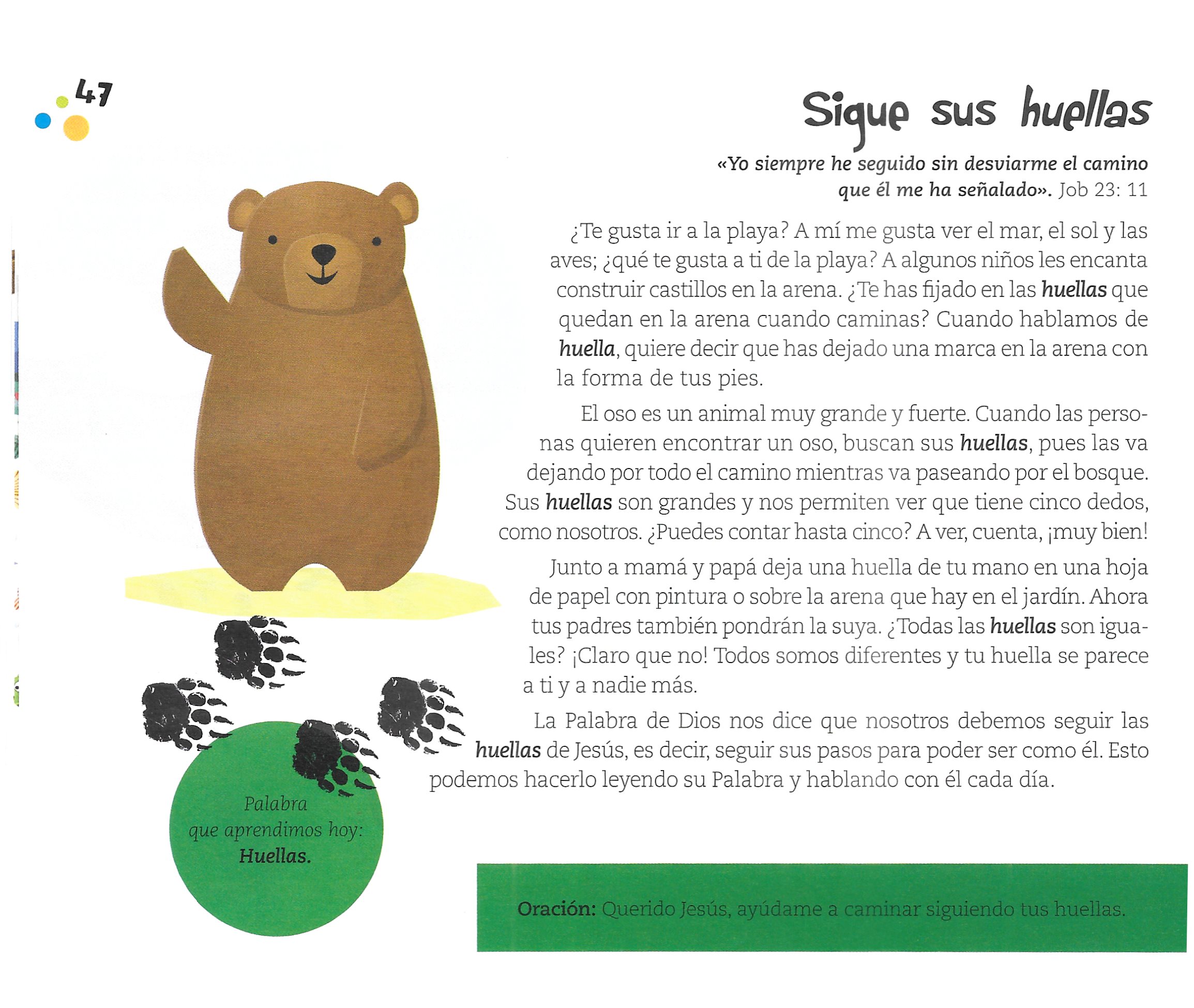 Página ilustrada del devocional
