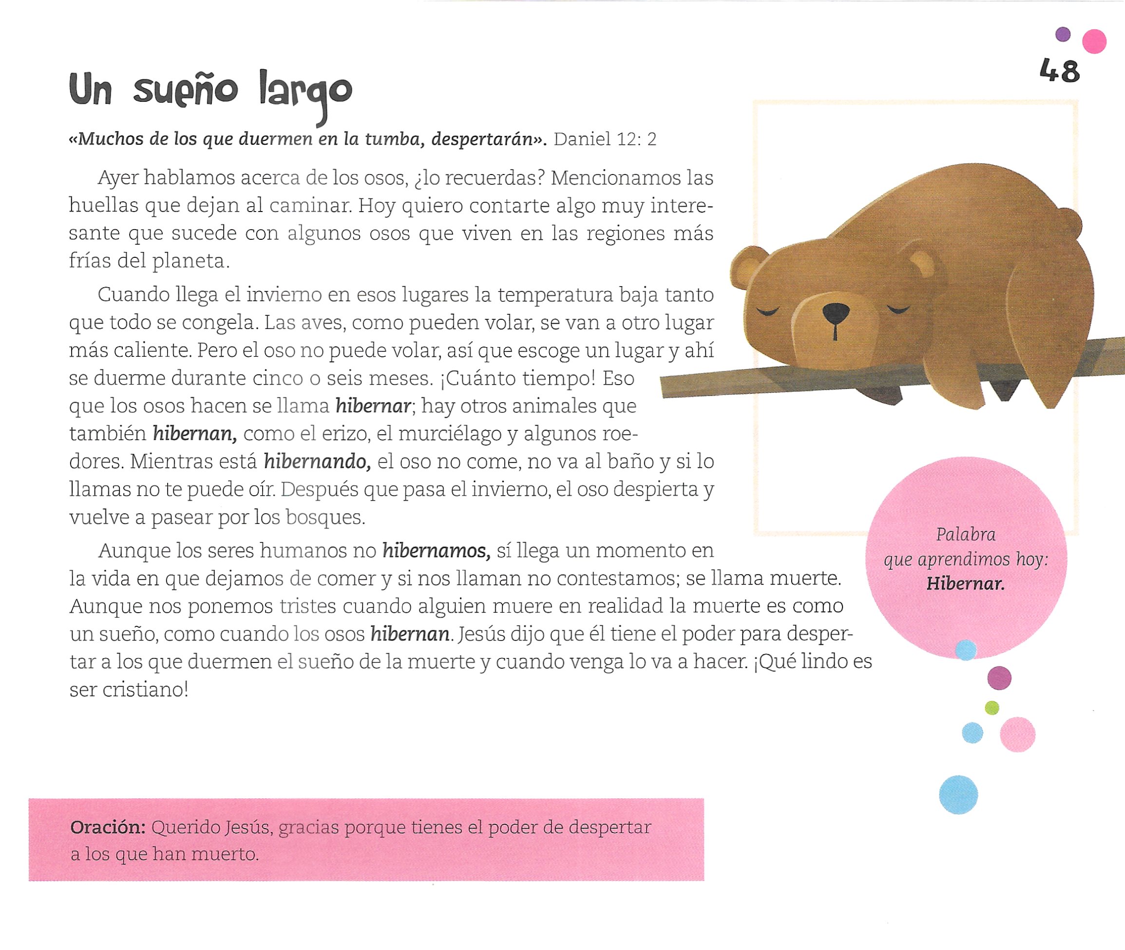 Página ilustrada del devocional