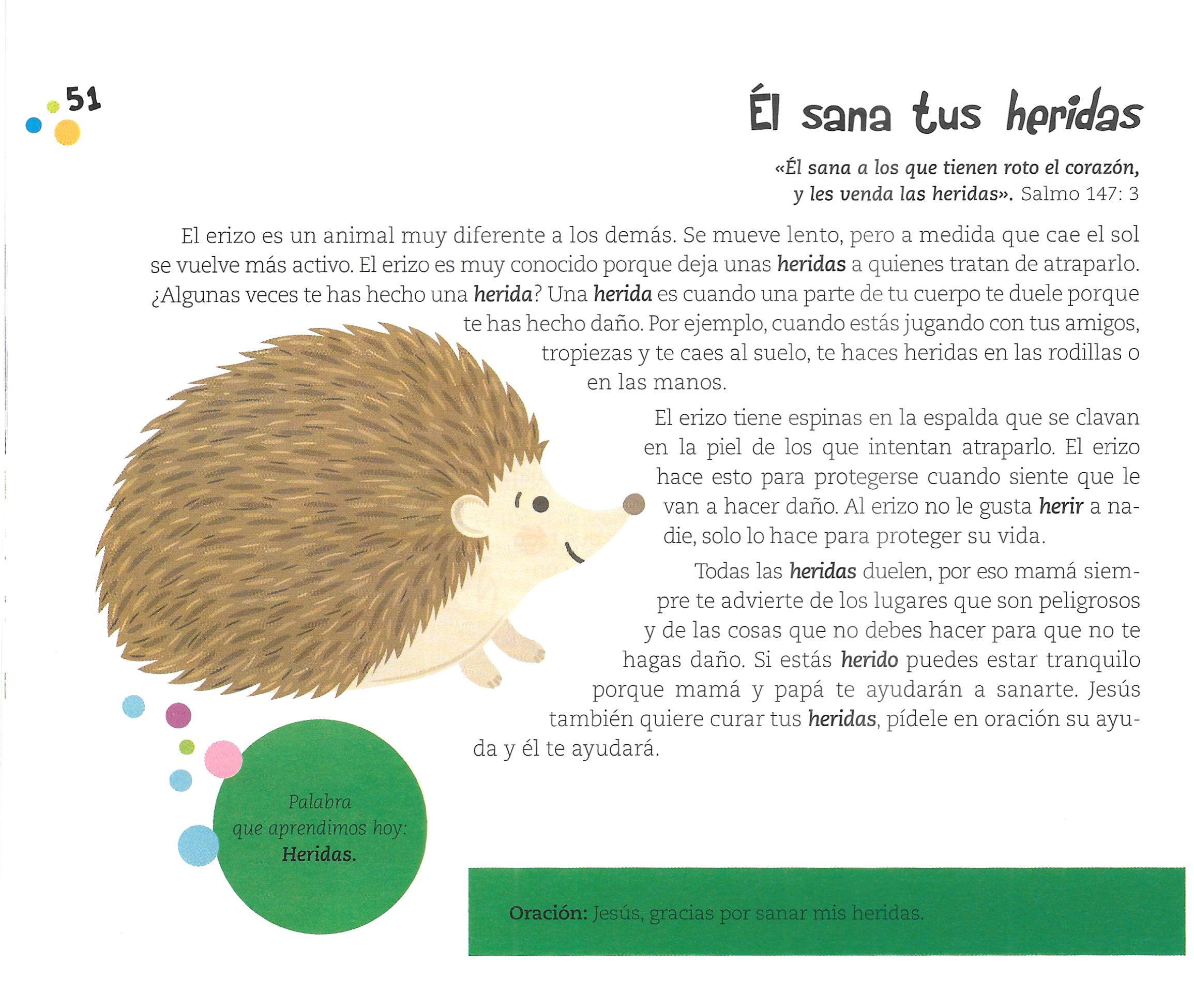 Página ilustrada del devocional