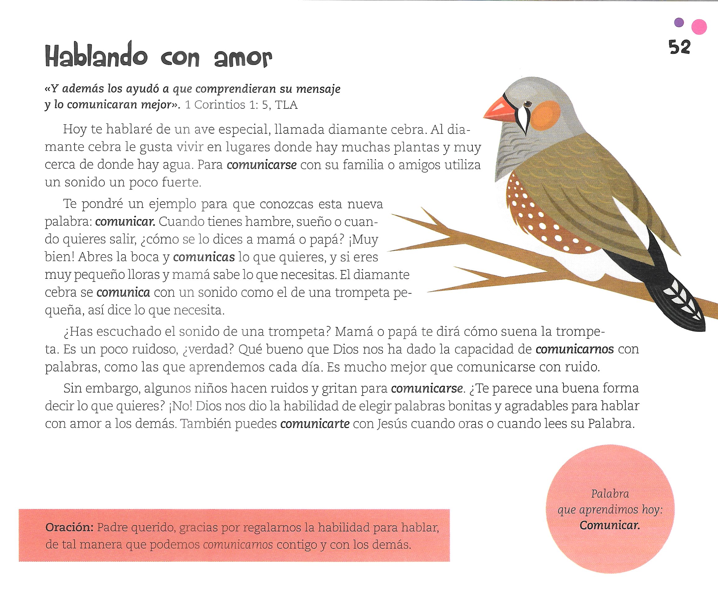 Página ilustrada del devocional