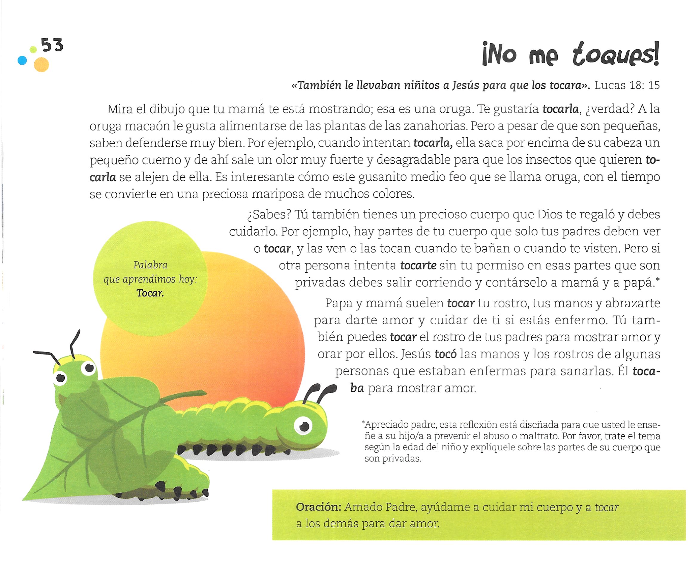 Página ilustrada del devocional