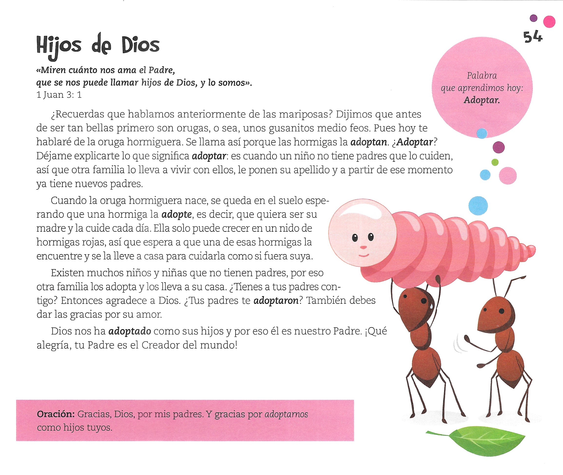 Página ilustrada del devocional