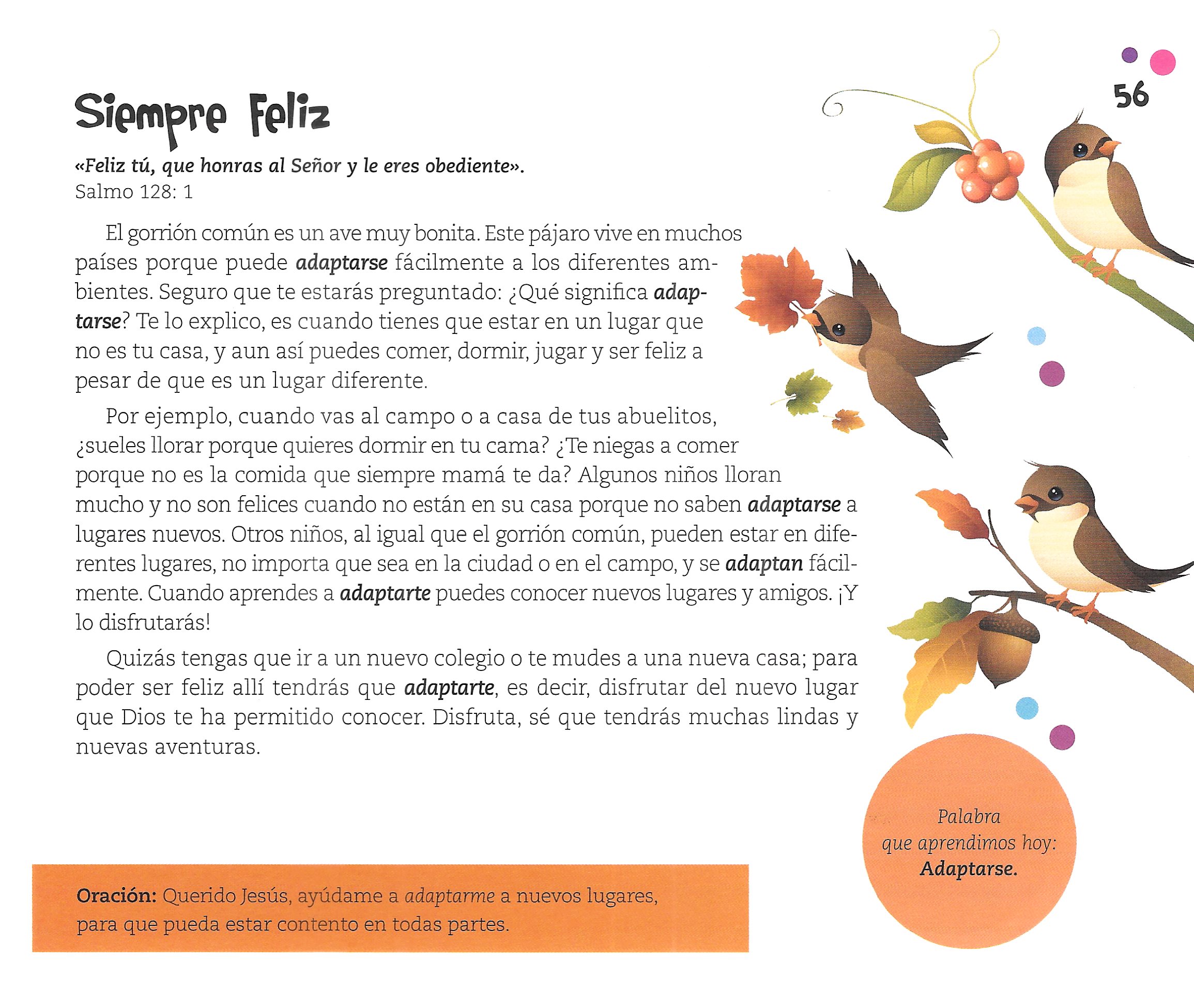 Página ilustrada del devocional