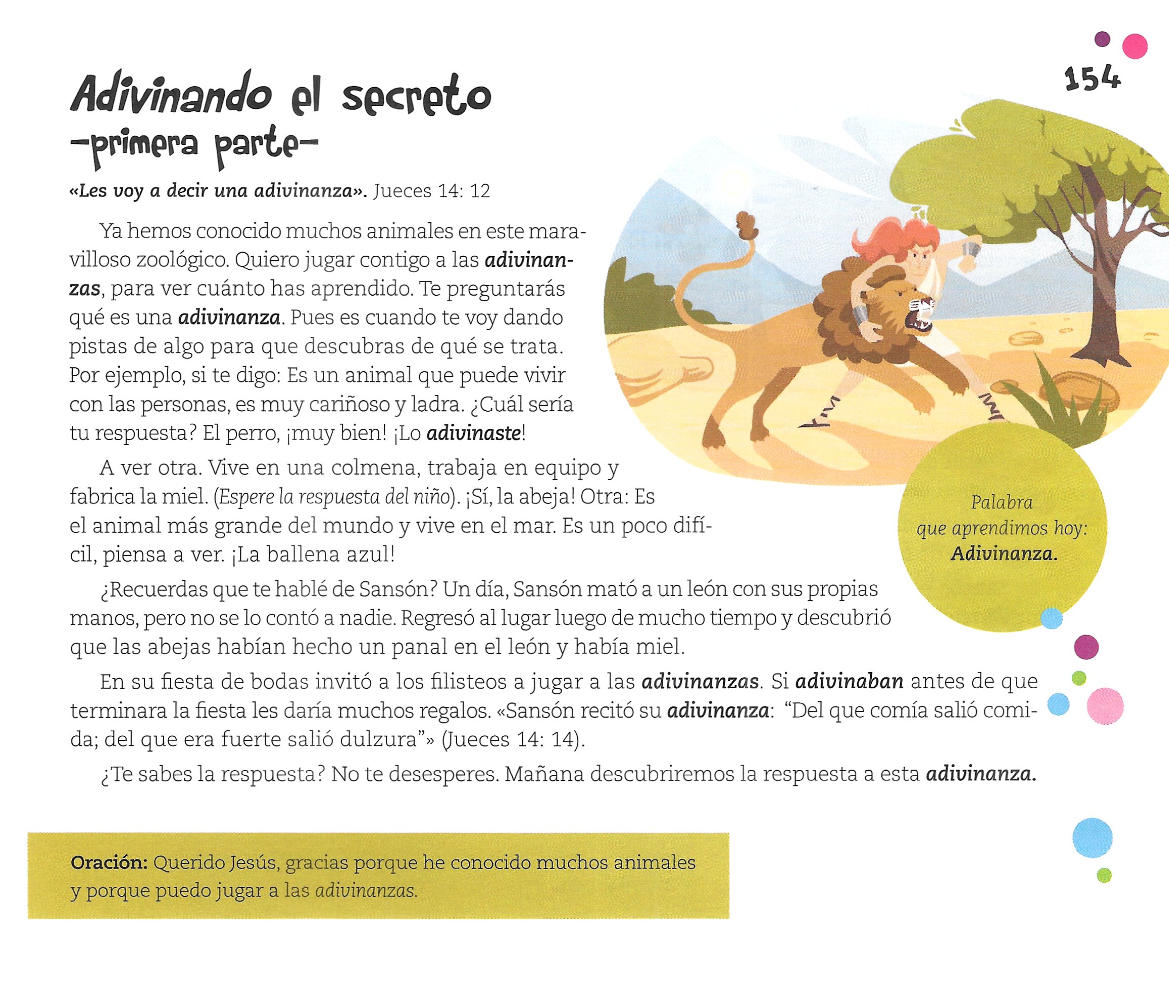 Página ilustrada del devocional
