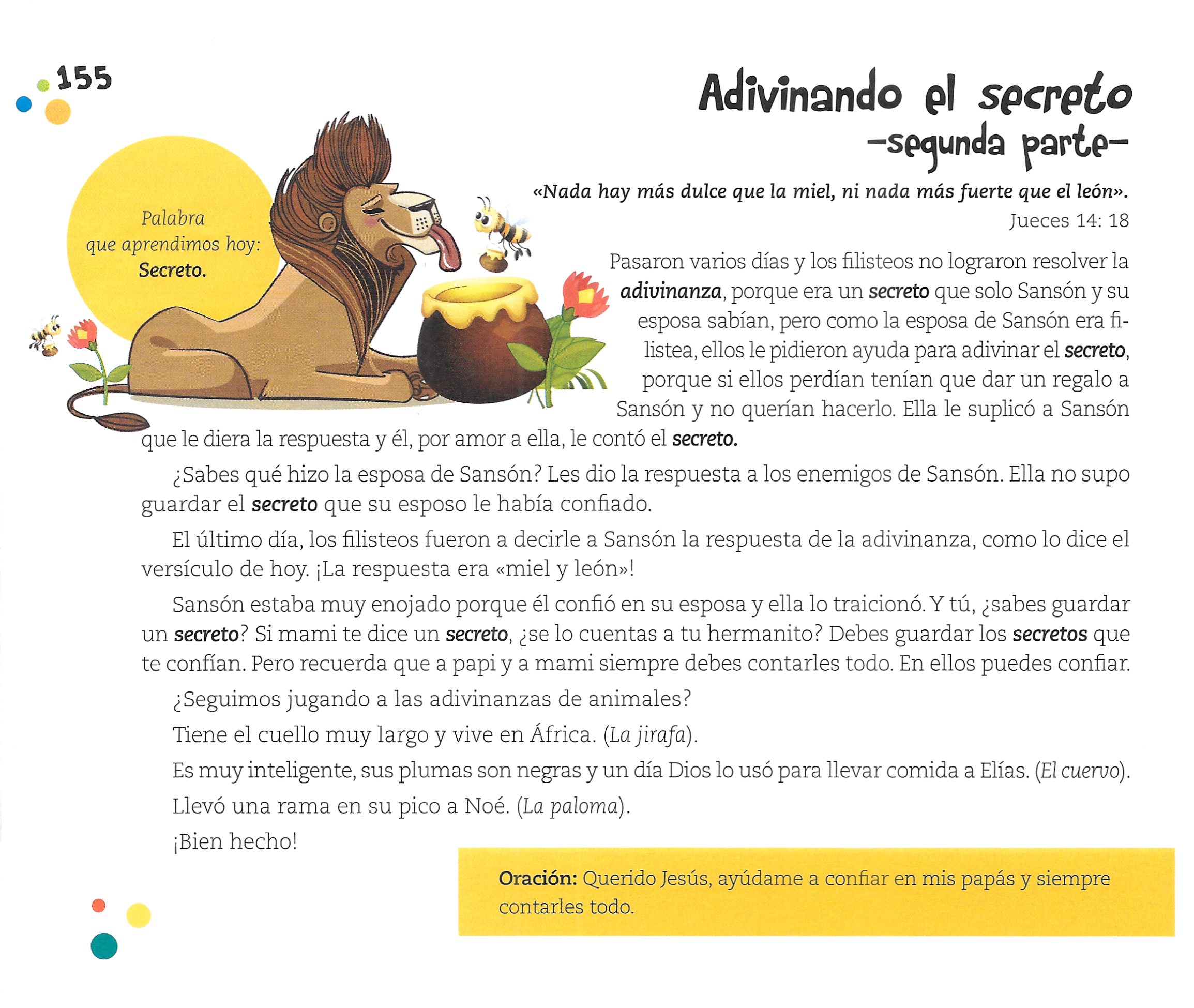 Página ilustrada del devocional