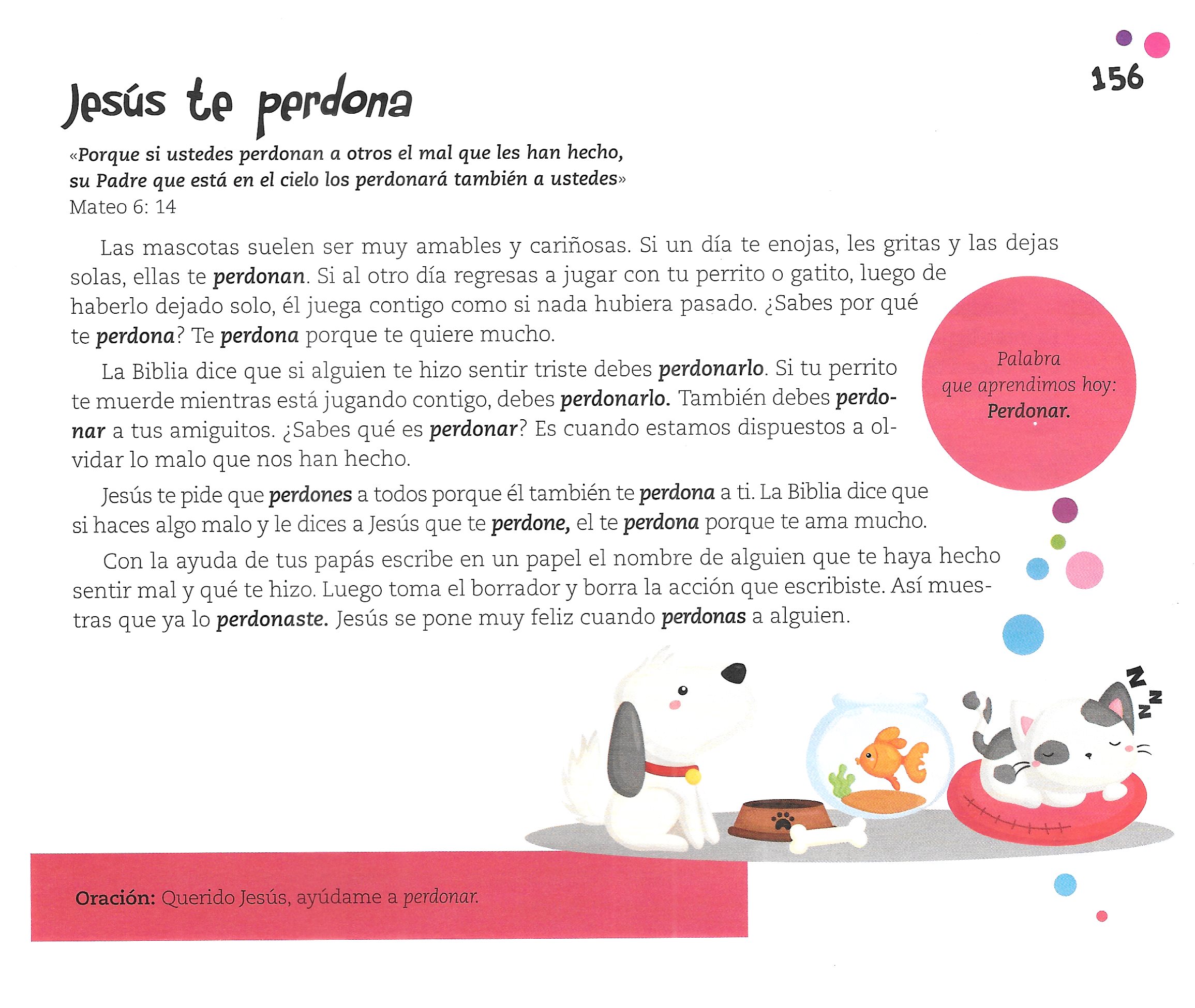 Página ilustrada del devocional