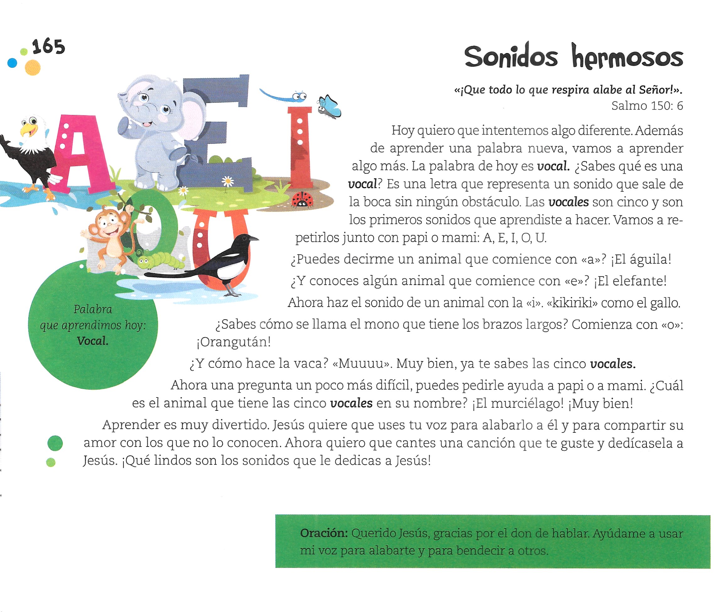 Página ilustrada del devocional