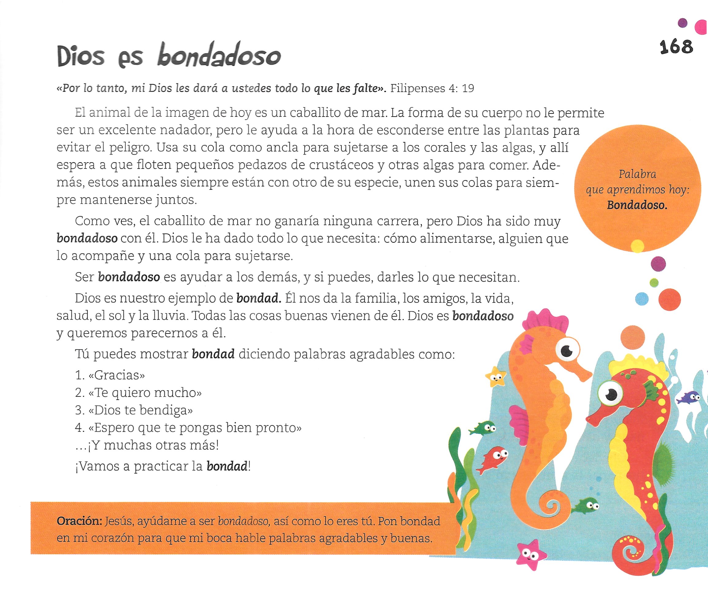 Página ilustrada del devocional