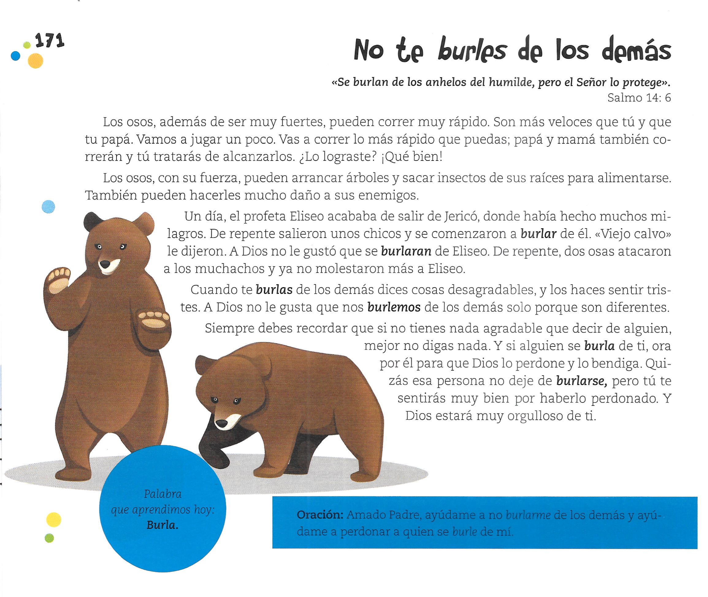 Página ilustrada del devocional