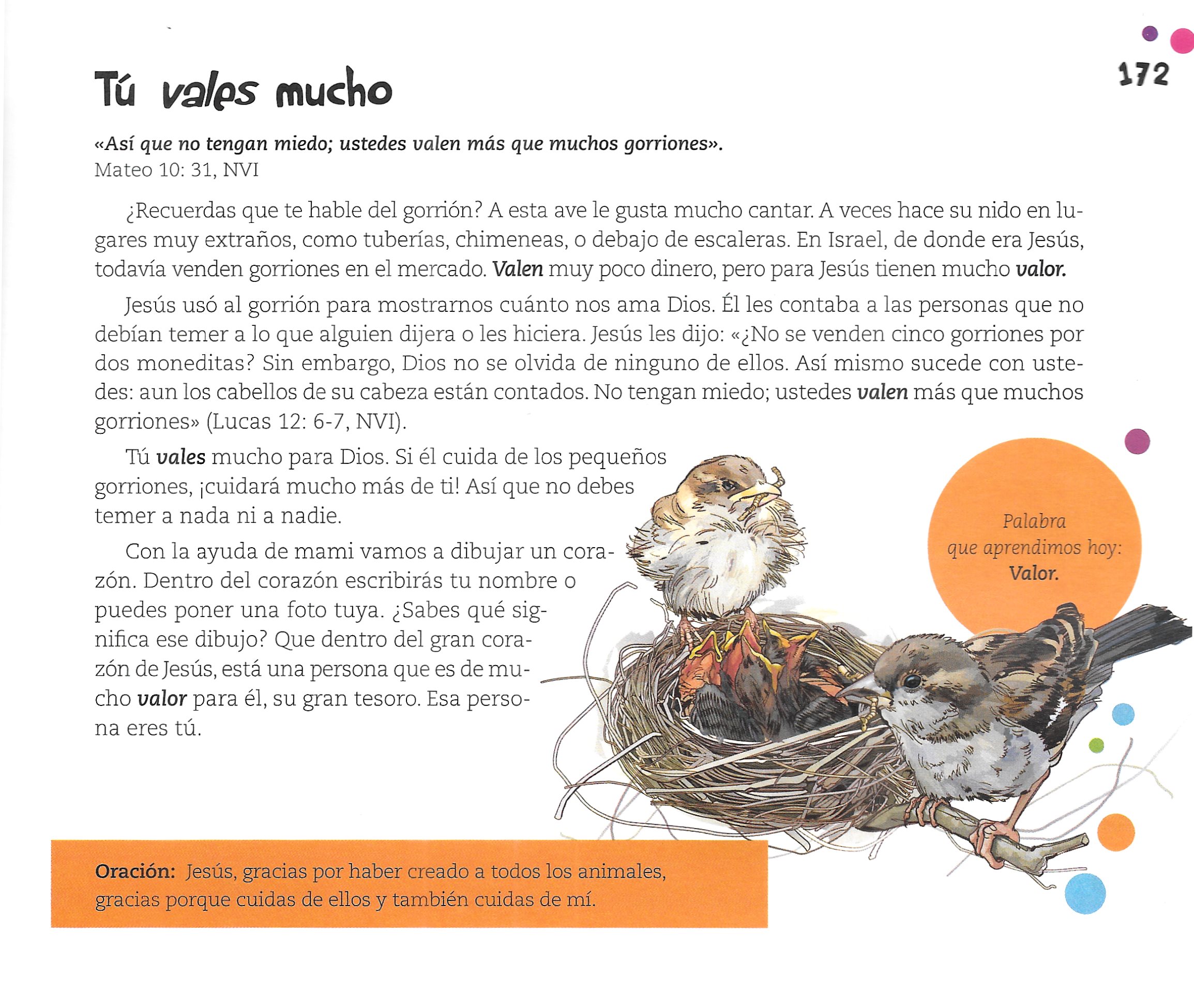 Página ilustrada del devocional