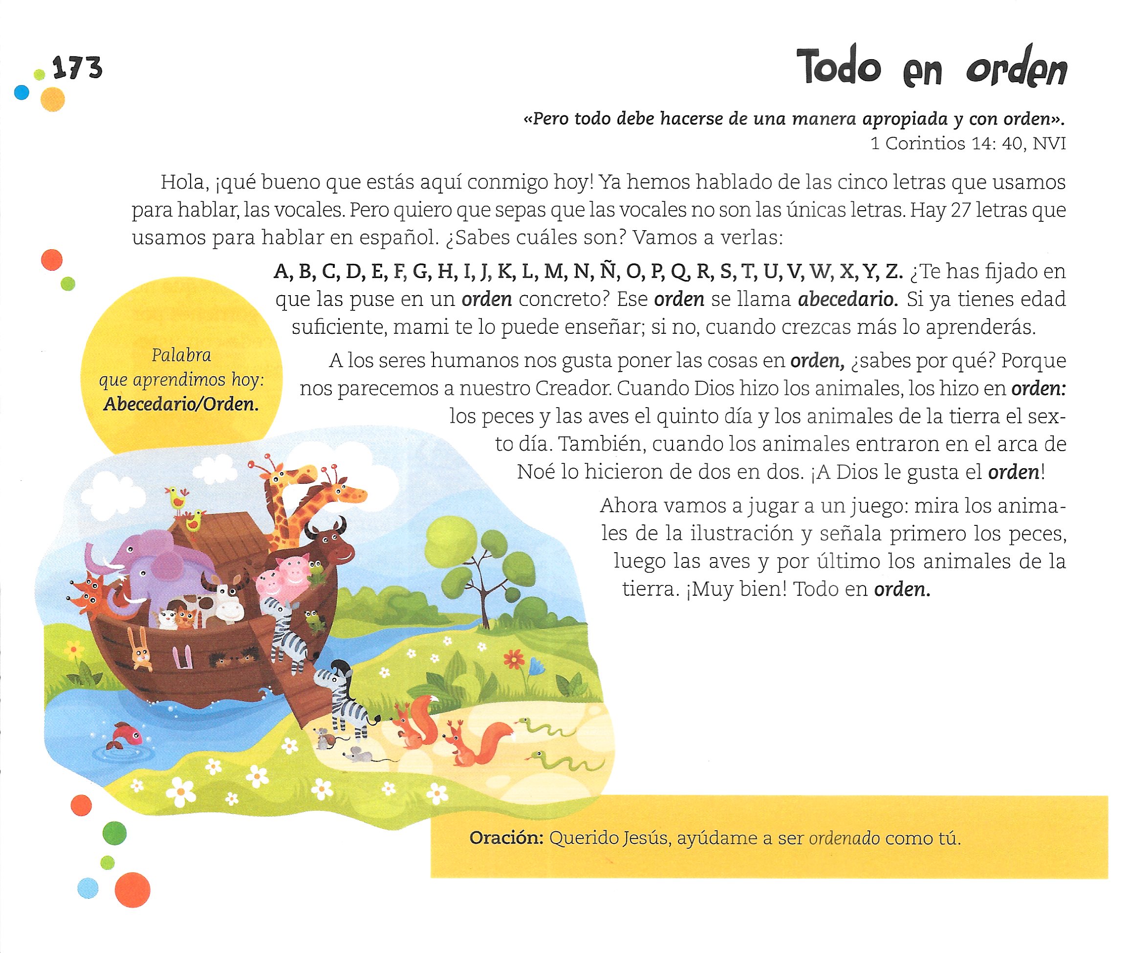 Página ilustrada del devocional