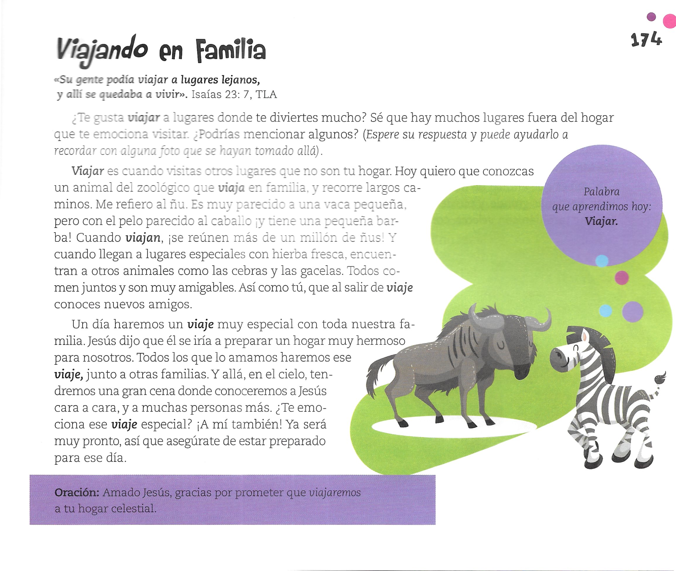Página ilustrada del devocional